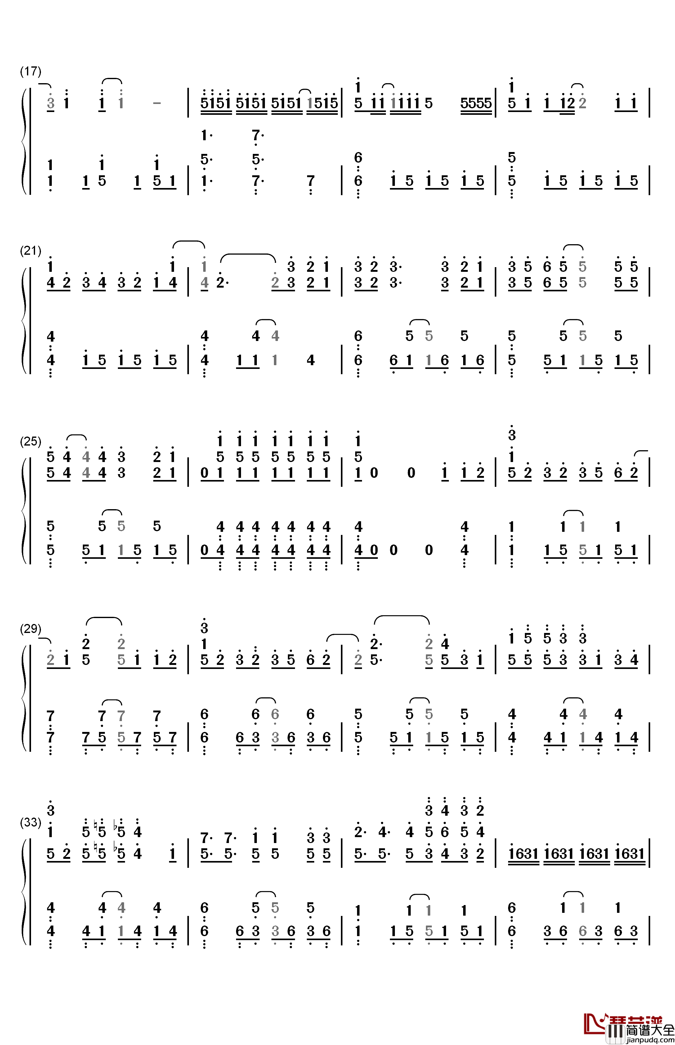 Tomorrow_Today钢琴简谱_数字双手_JJ_Project