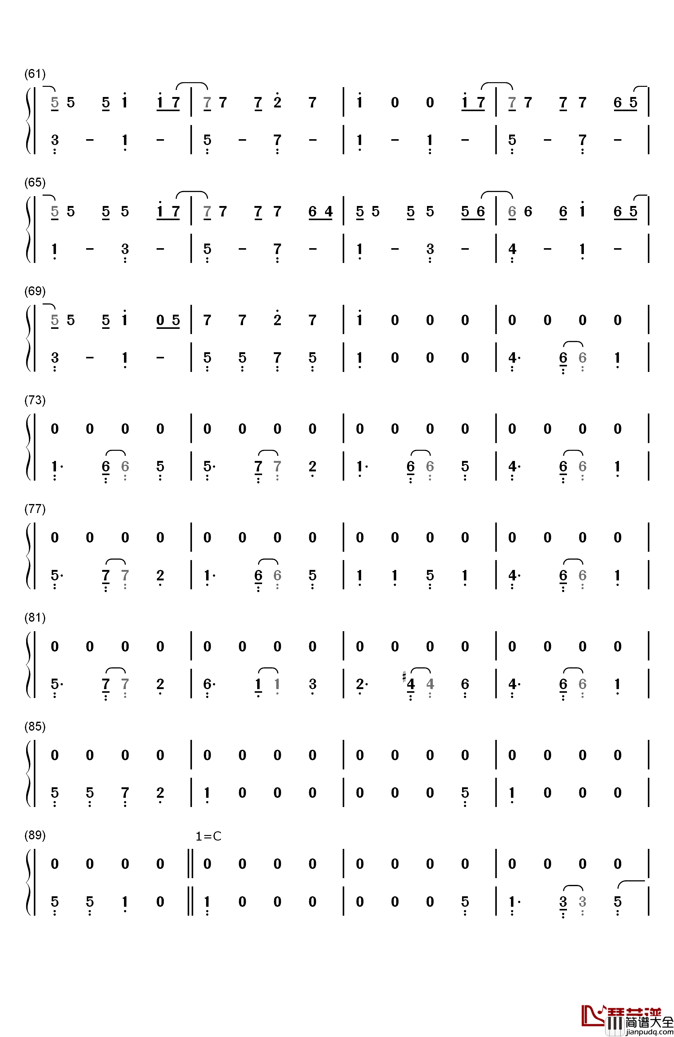Under_the_Sea钢琴简谱_数字双手_Alan_Menken