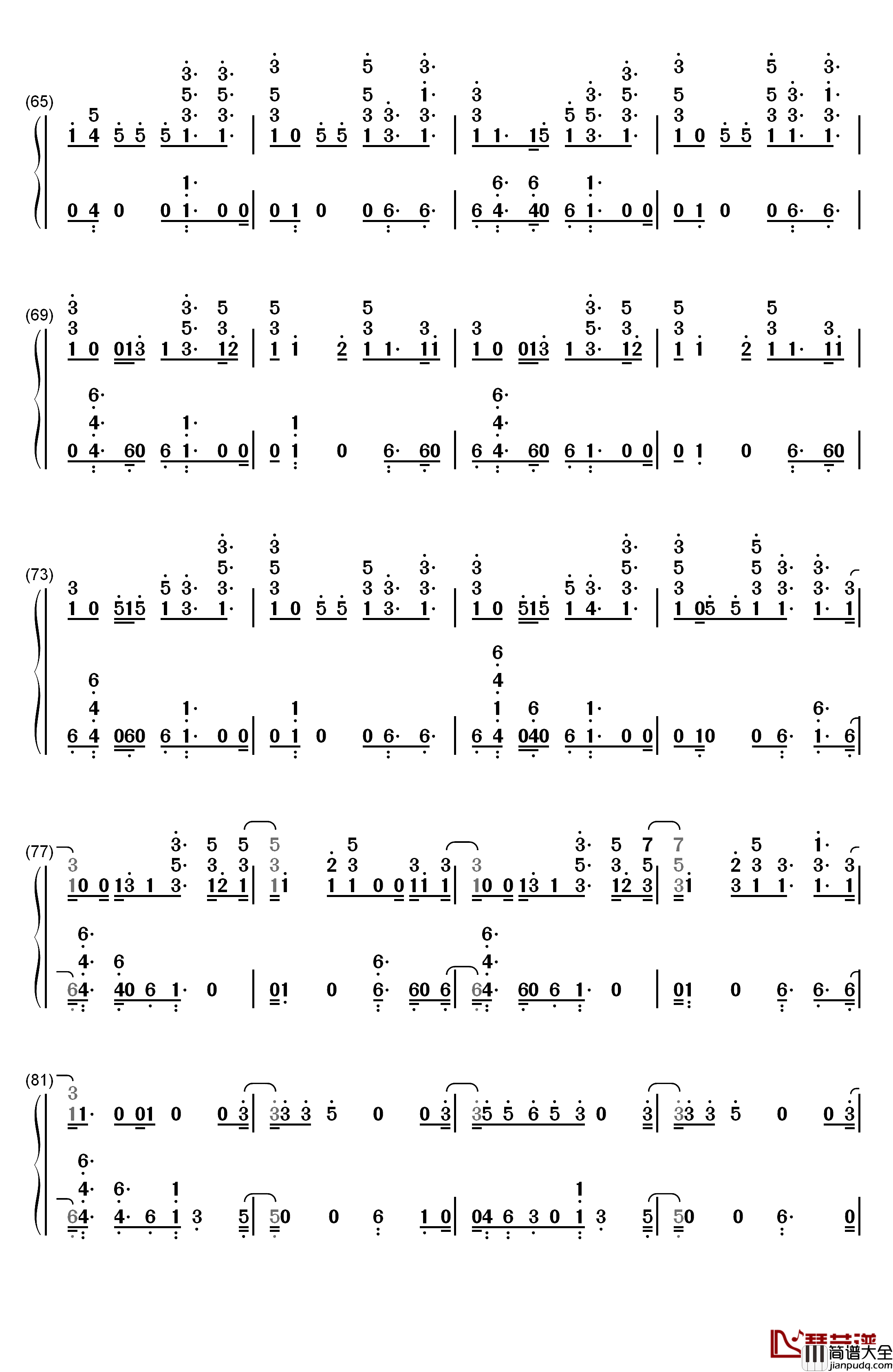 He_Like_That钢琴简谱_数字双手_Fifth_Harmony