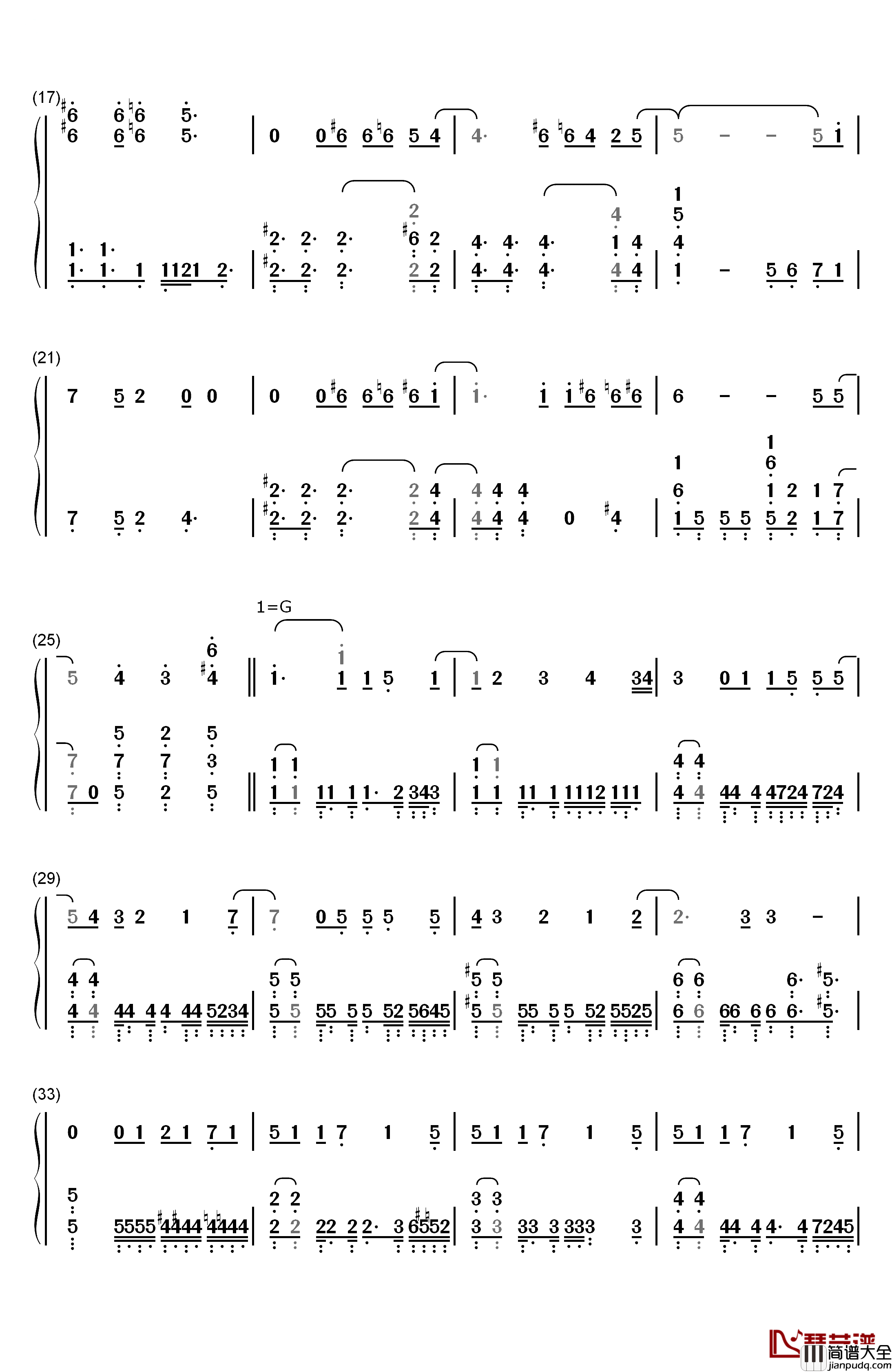 守りたいもののために钢琴简谱_数字双手_伊藤美来