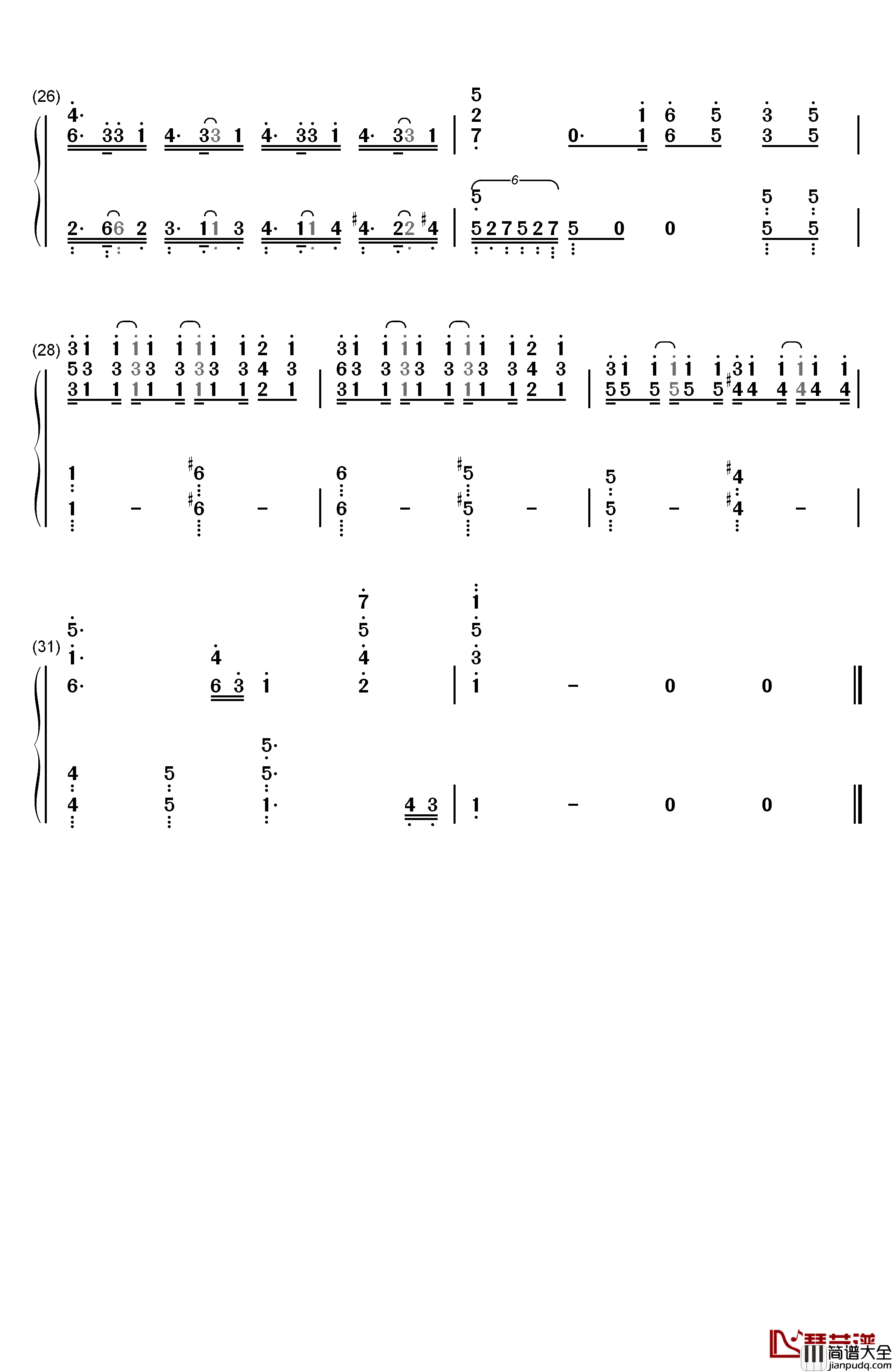 ウザウザ☆わおーっす钢琴简谱_数字双手_白石晴香_沼仓爱美