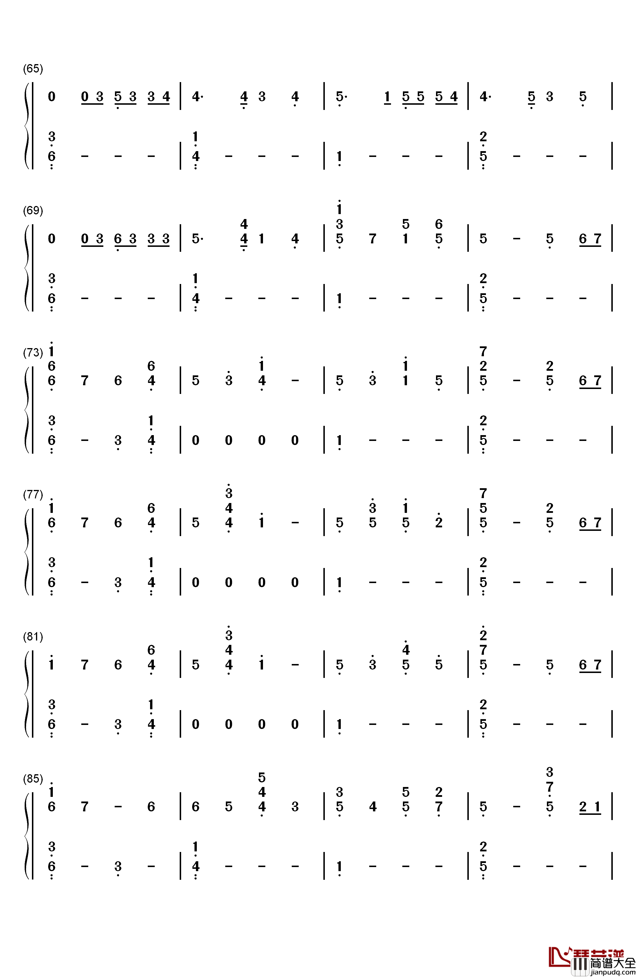 Waste_It_On_Me钢琴简谱_数字双手_Steve_Aoki_BTS