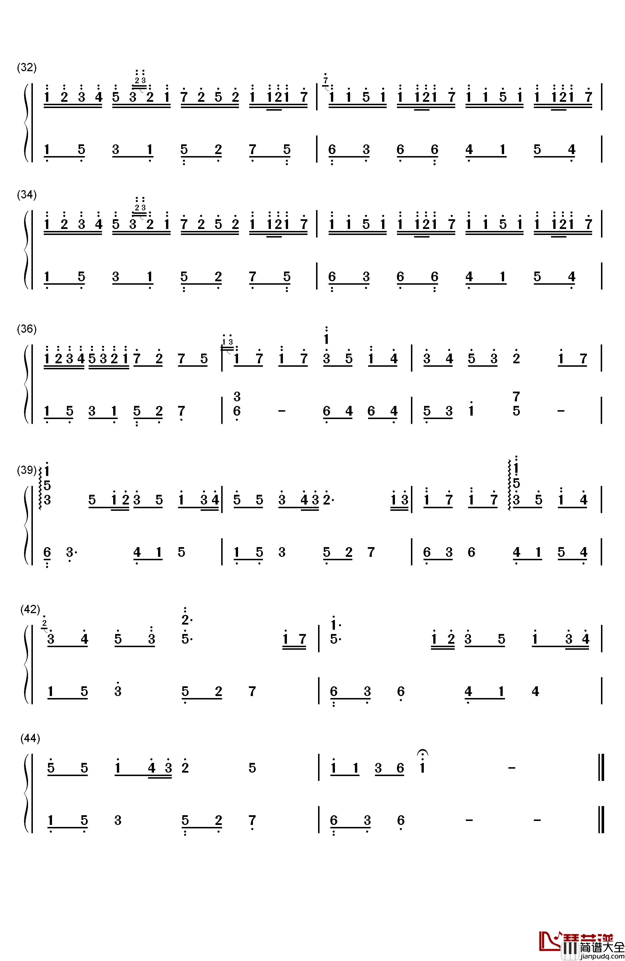 River_flows_in_you钢琴简谱_数字双手_李闰珉