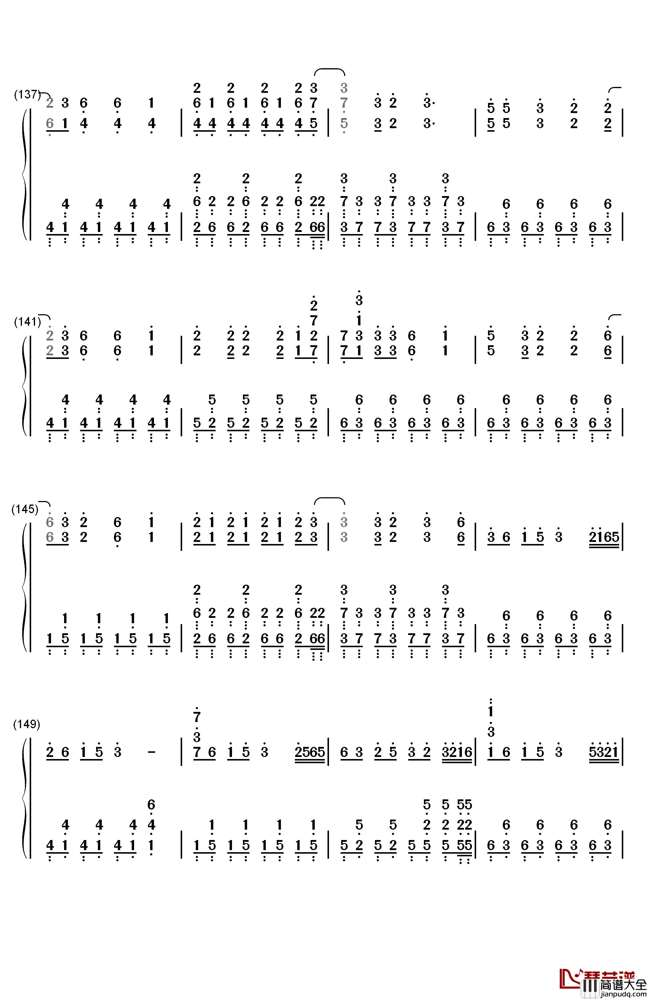 逆浪千秋钢琴简谱_数字双手_言和
