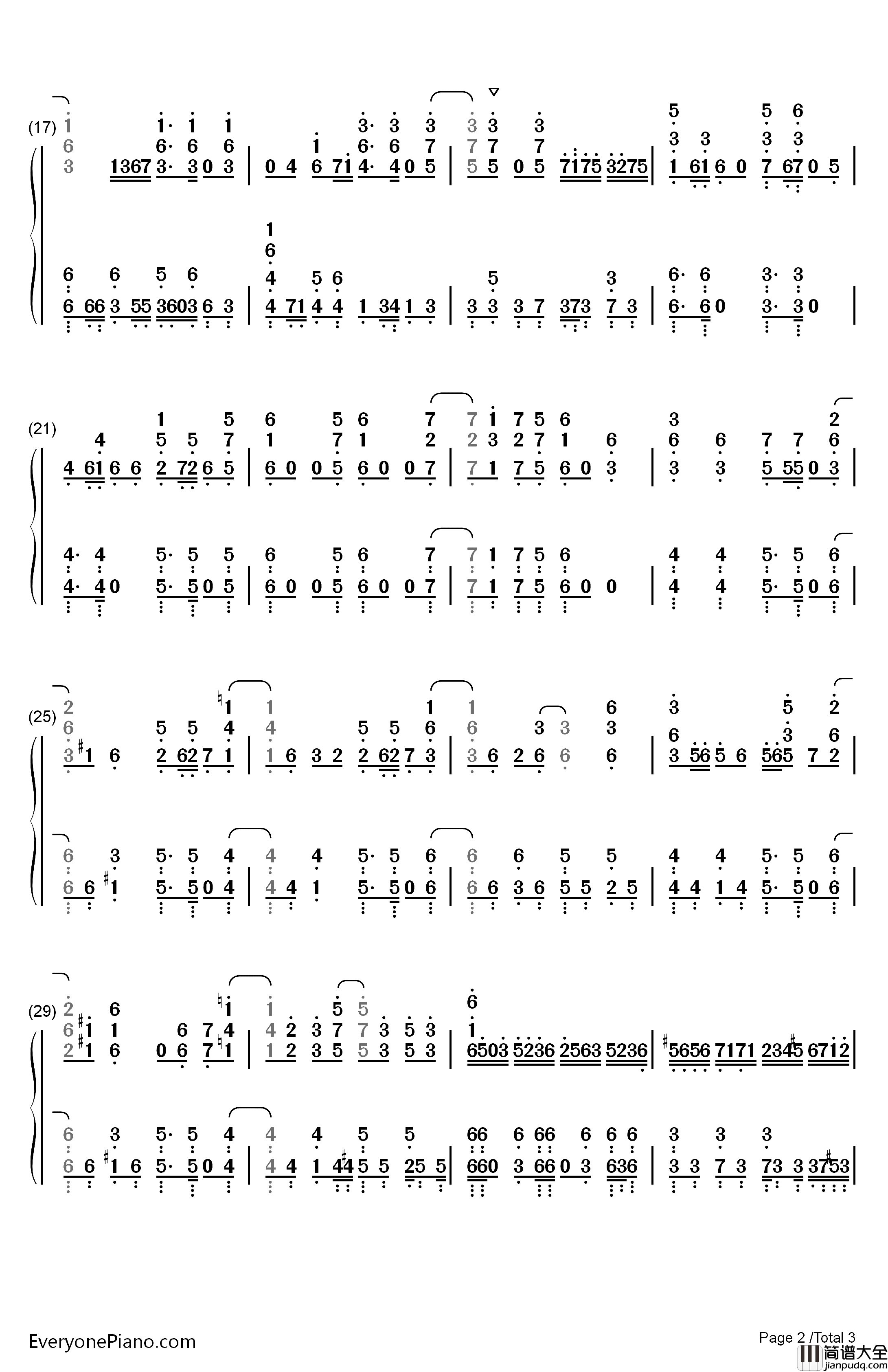 TEMPEST钢琴简谱_数字双手_石原夏织