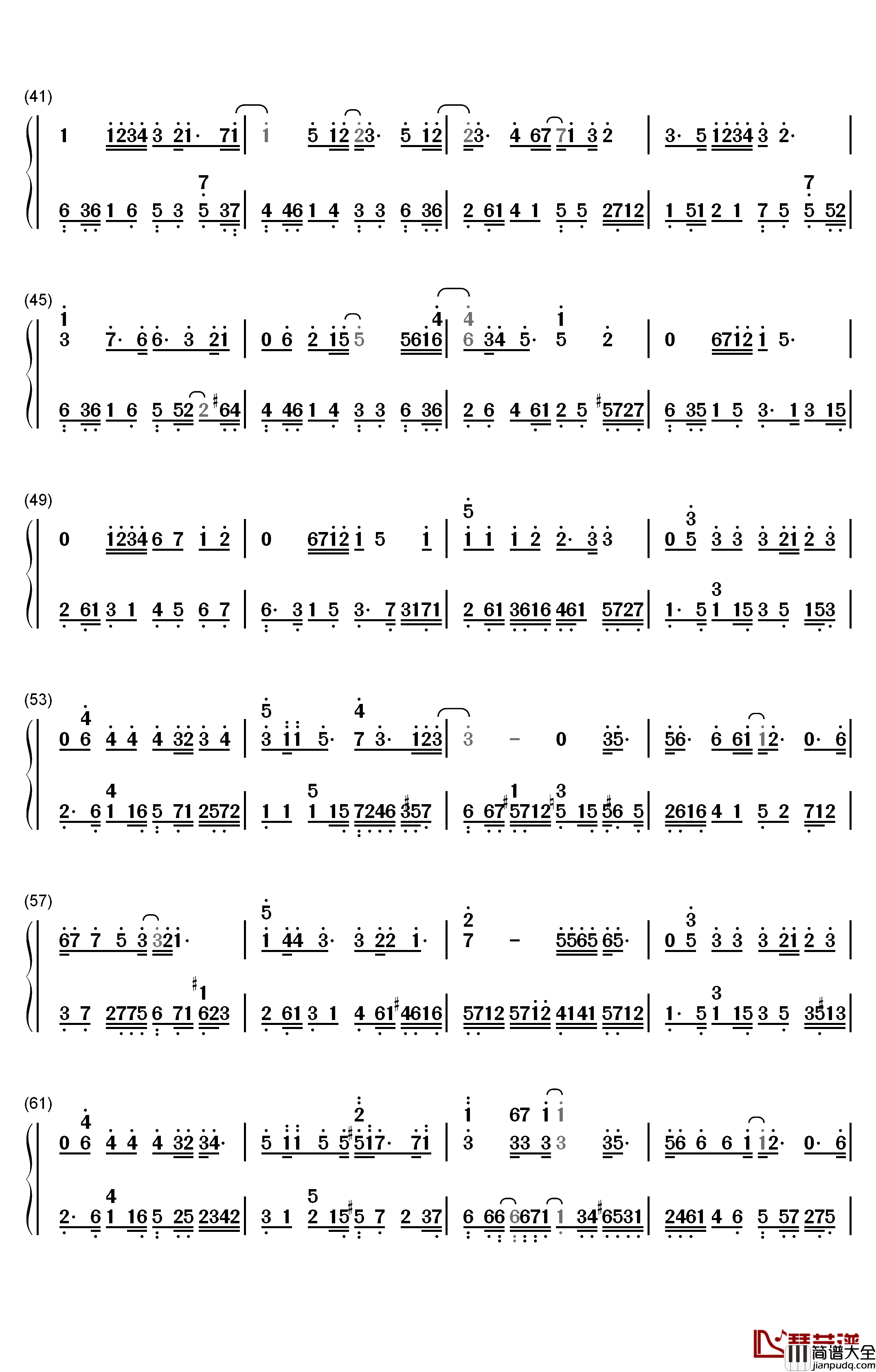 将故事写成我们钢琴简谱_数字双手_林俊杰