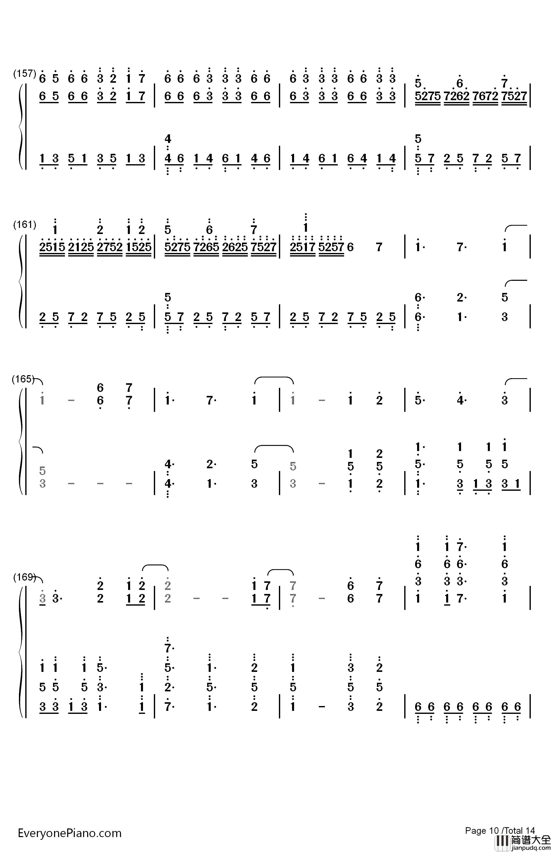 Neo钢琴简谱_数字双手_Roselia