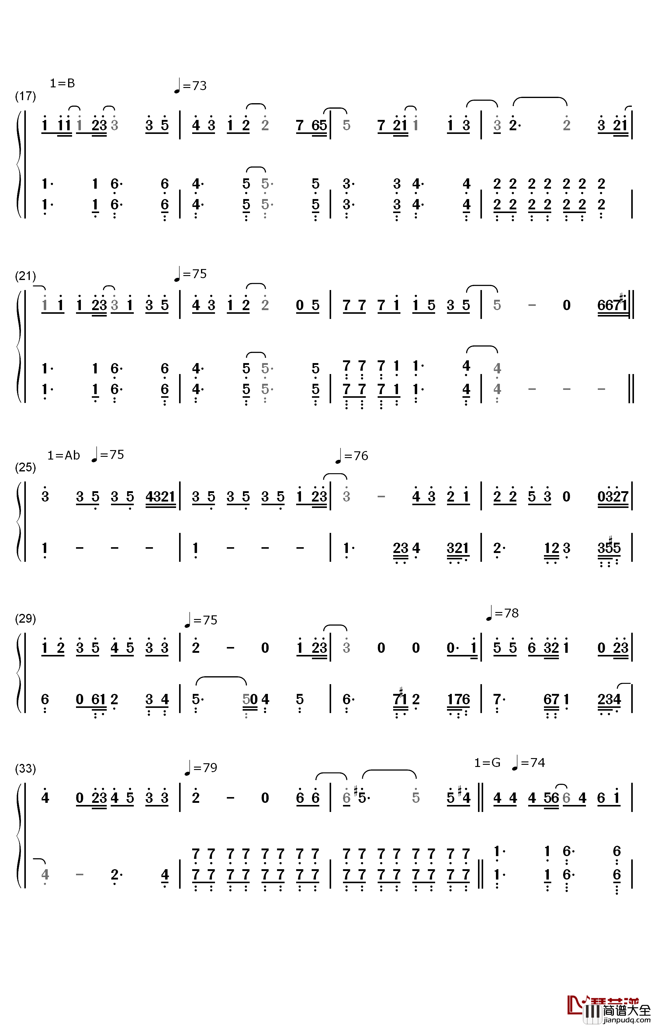 Lost_in_the_Woods钢琴简谱_数字双手_Jonathan_Groff