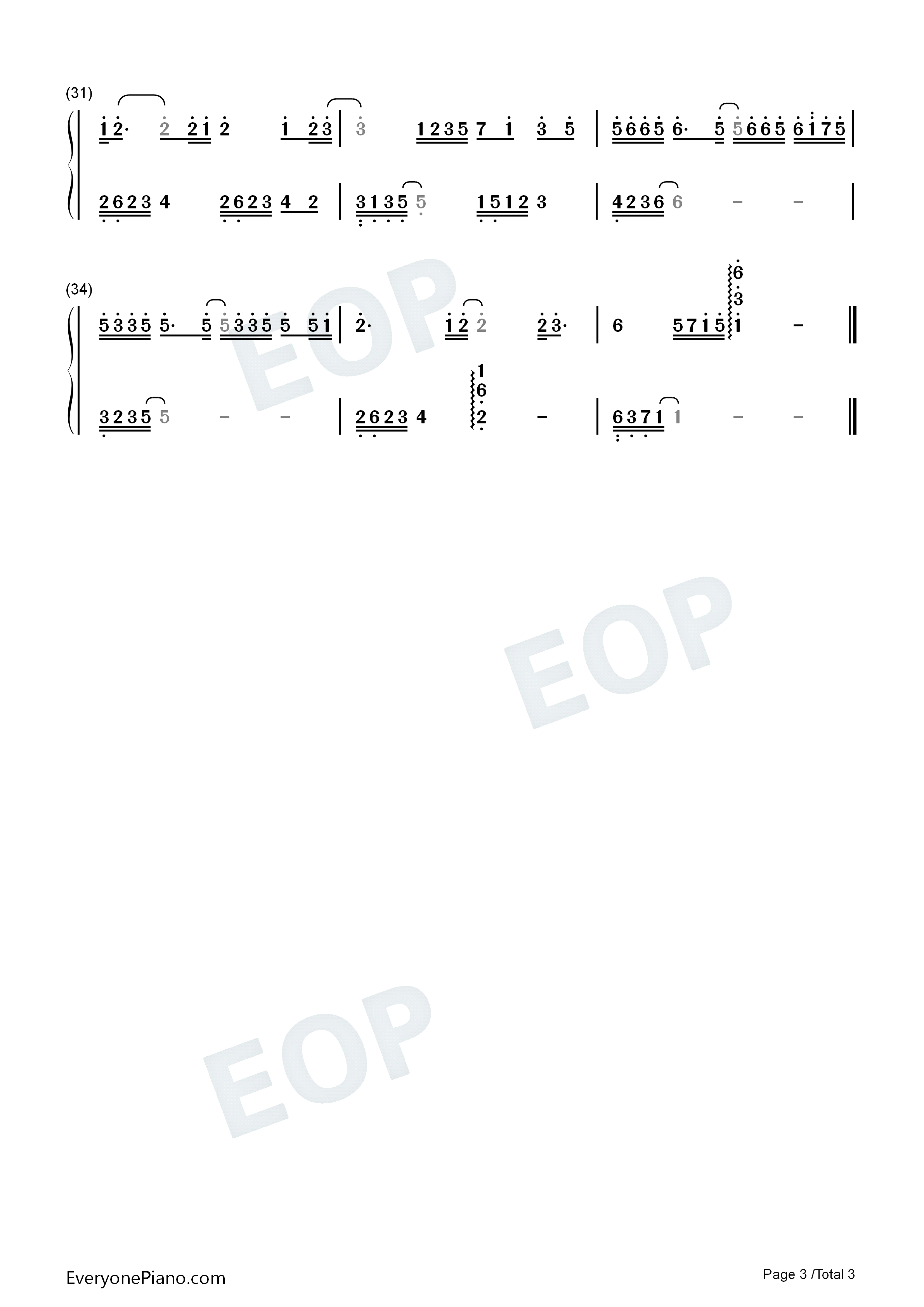 如你所想钢琴简谱_毛不易_萨顶顶演唱