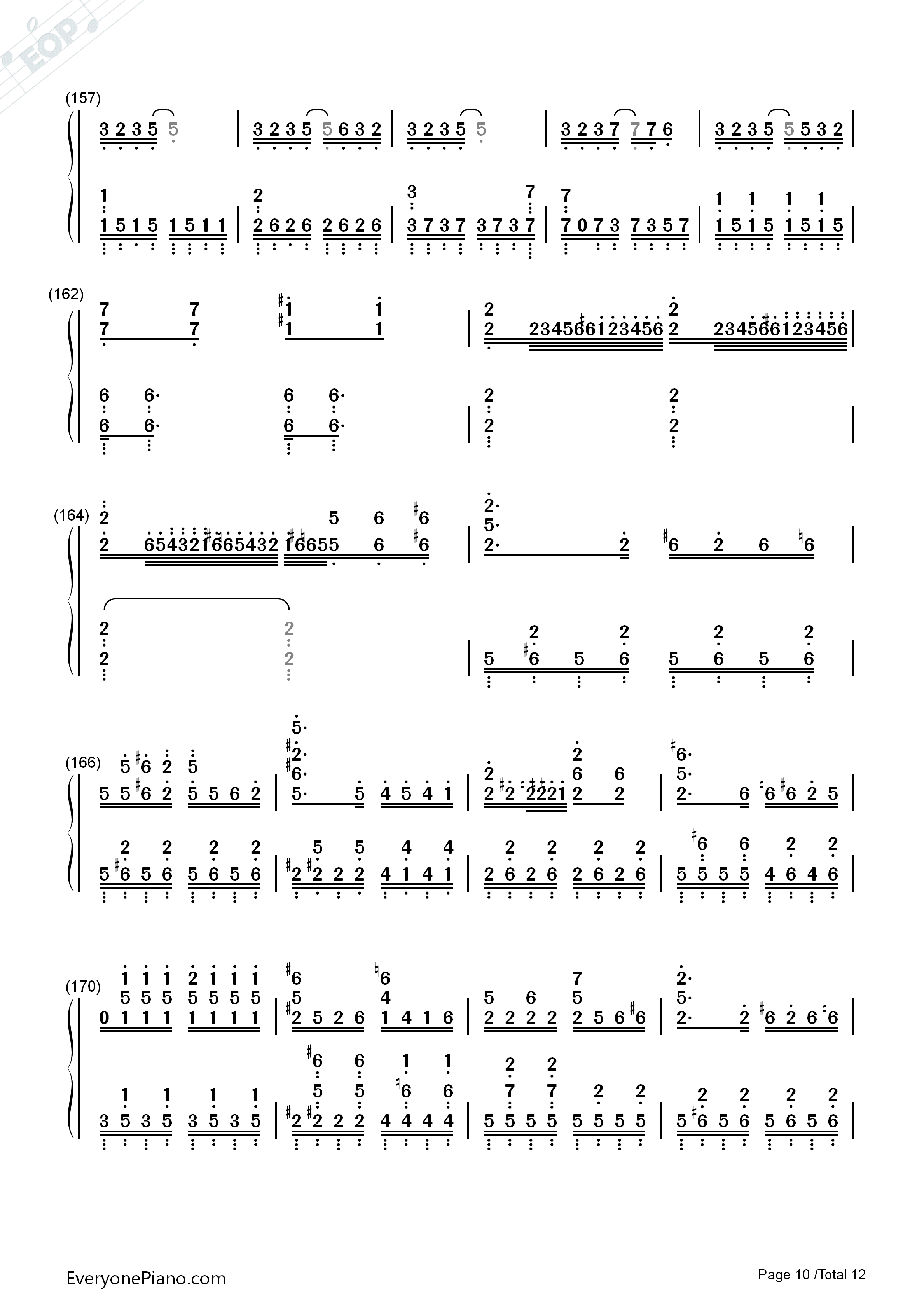 琪露诺的完美算术教室钢琴简谱_藤咲かりん演唱