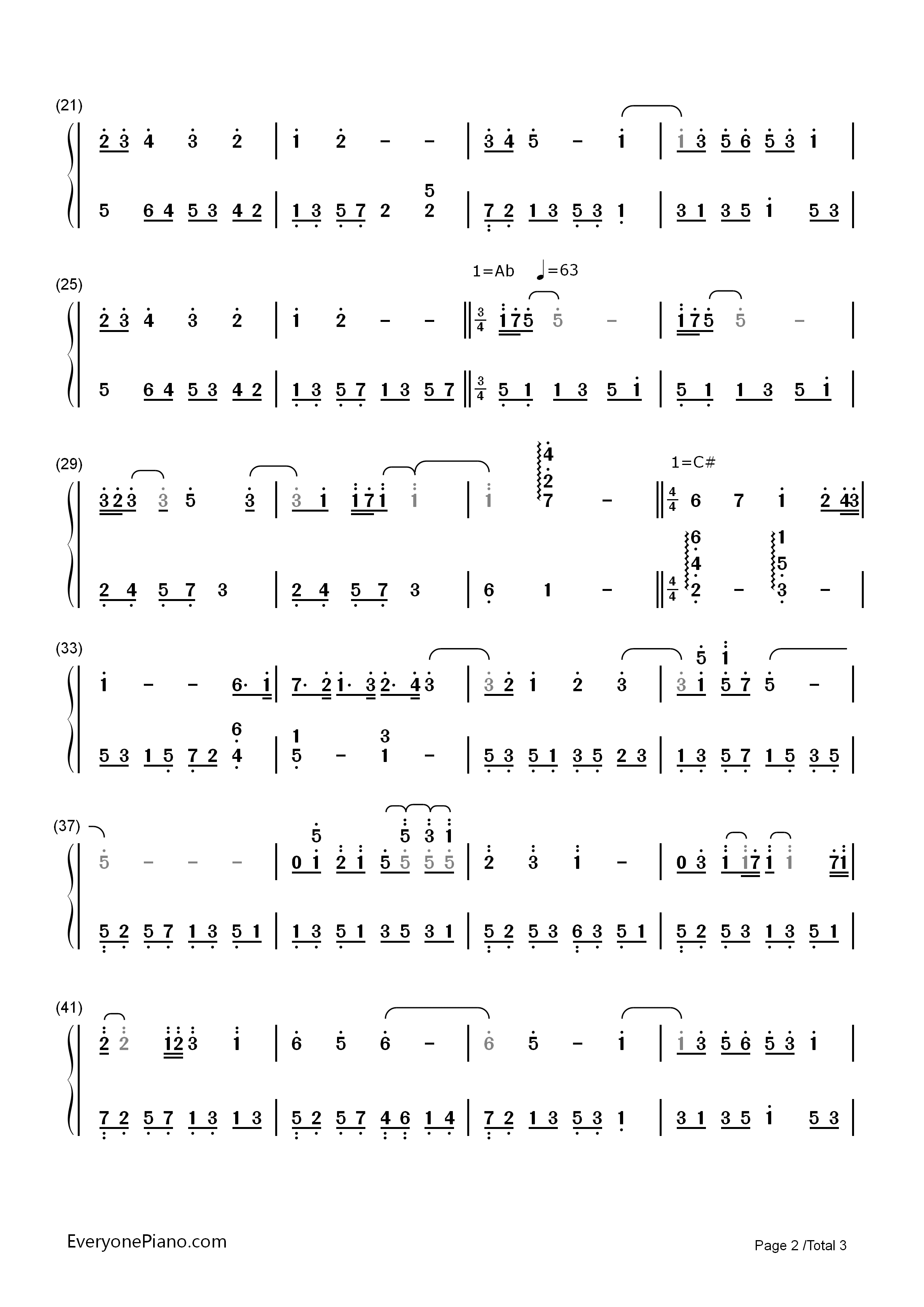 巴巴多斯岛的白沙钢琴简谱_班得瑞演唱