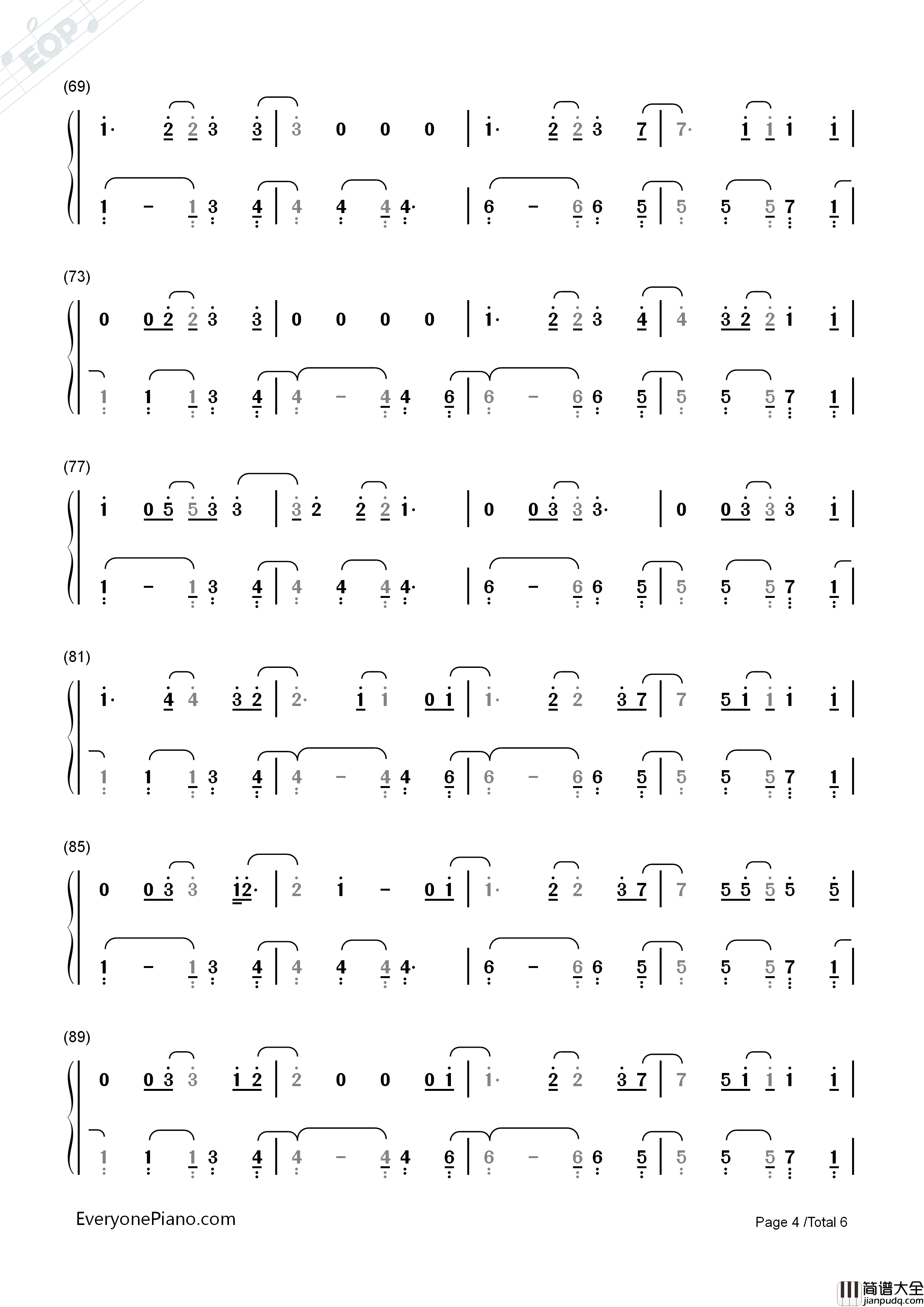 Castle_On_The_Hill钢琴简谱_Ed_Sheeran演唱