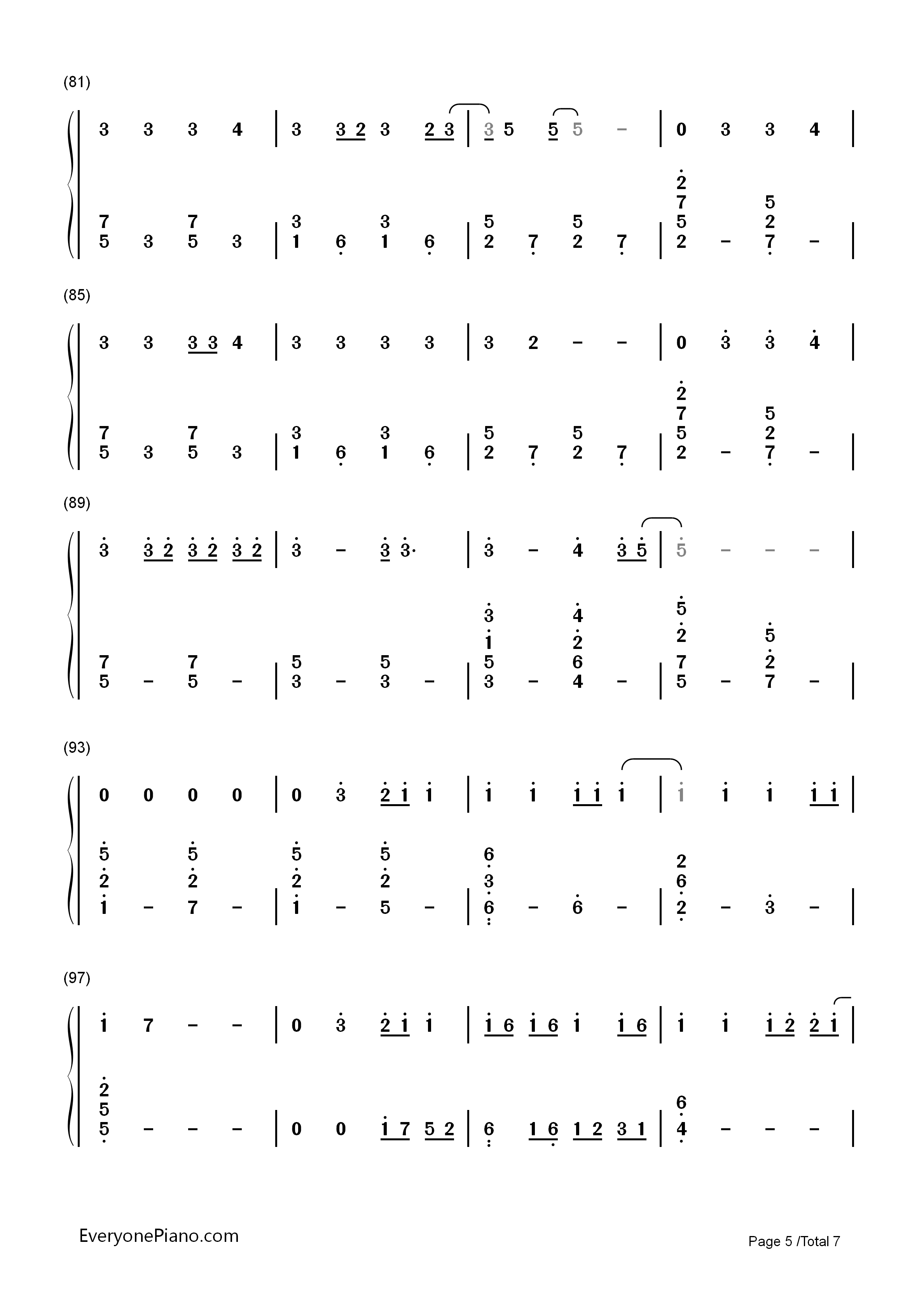 Because_Of_You钢琴简谱_凯莉·克莱森__Kelly_Clarkson演唱