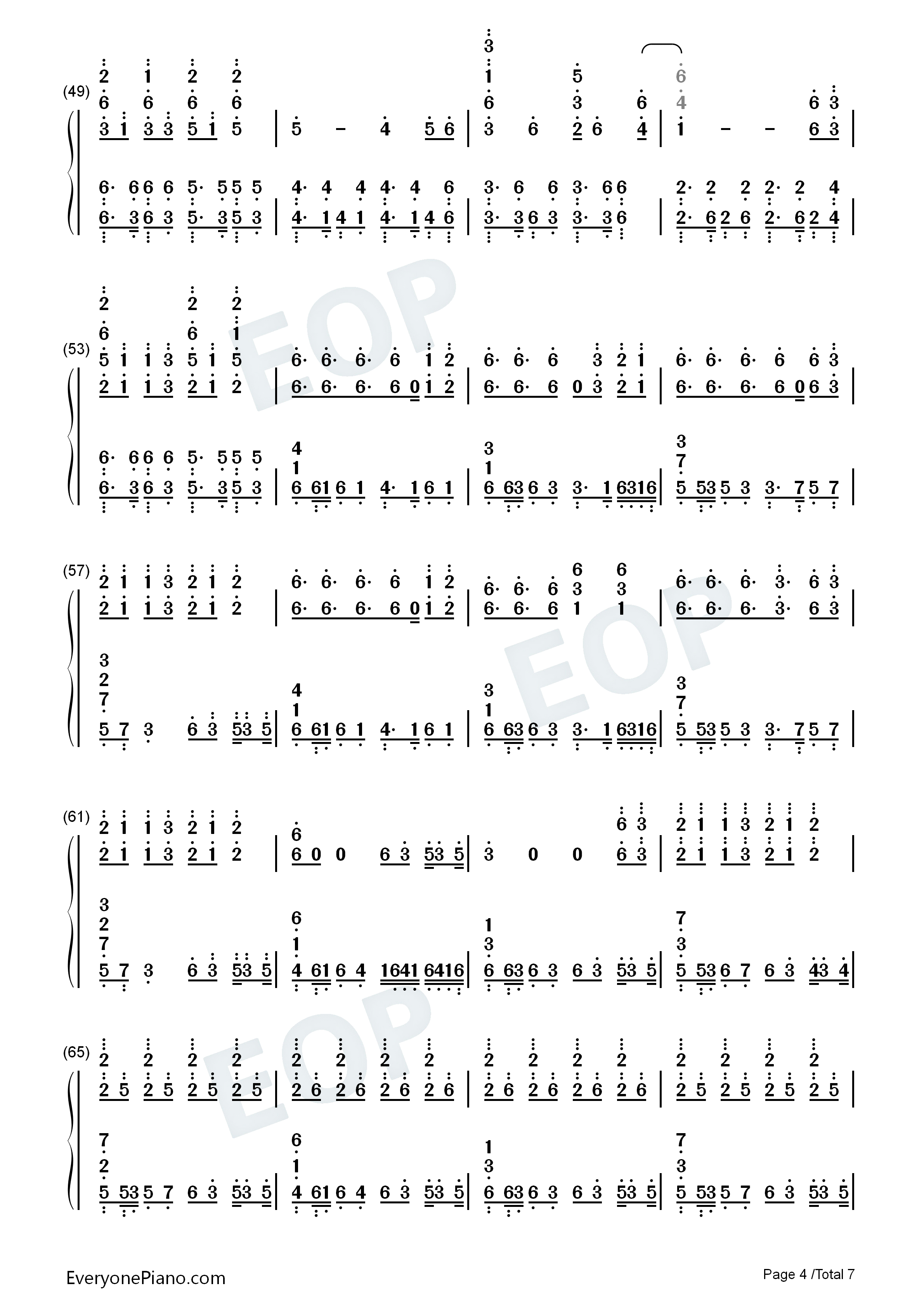 One_Last_Kiss钢琴简谱_宇多田光演唱