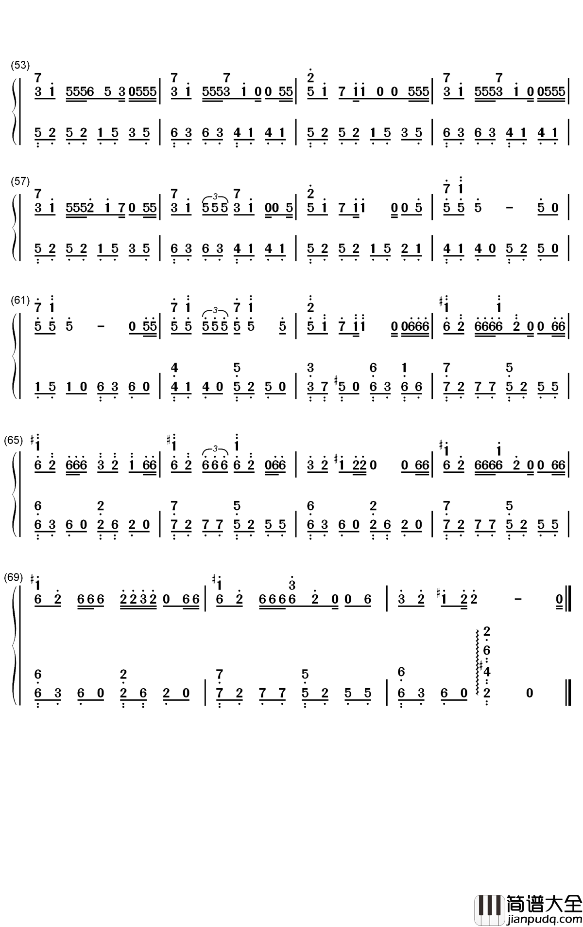 アイロニ钢琴简谱_数字双手_初音ミク_majiko