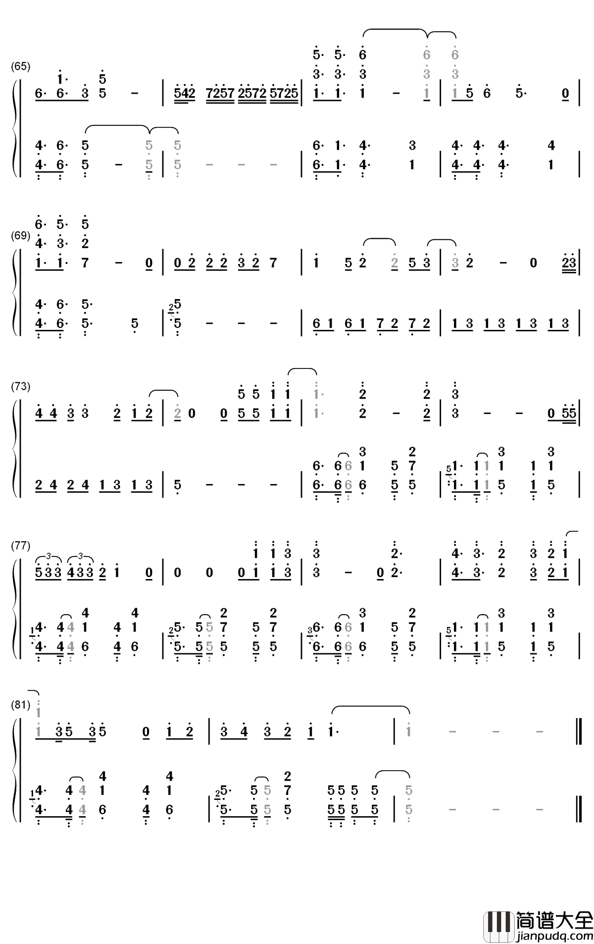 Heading_Home钢琴简谱_数字双手_Alan_Walker