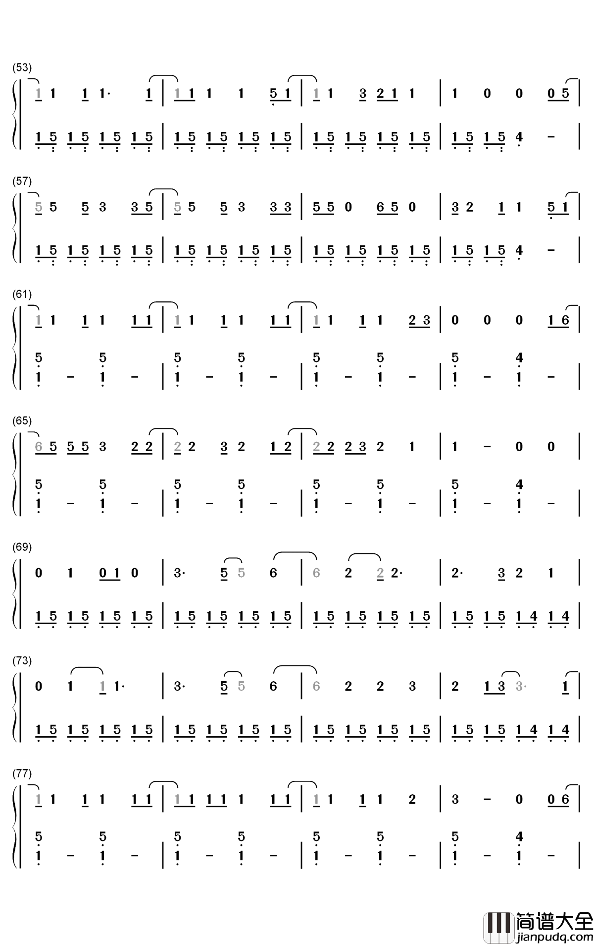 One_Margarita钢琴简谱_数字双手_Luke_Bryan