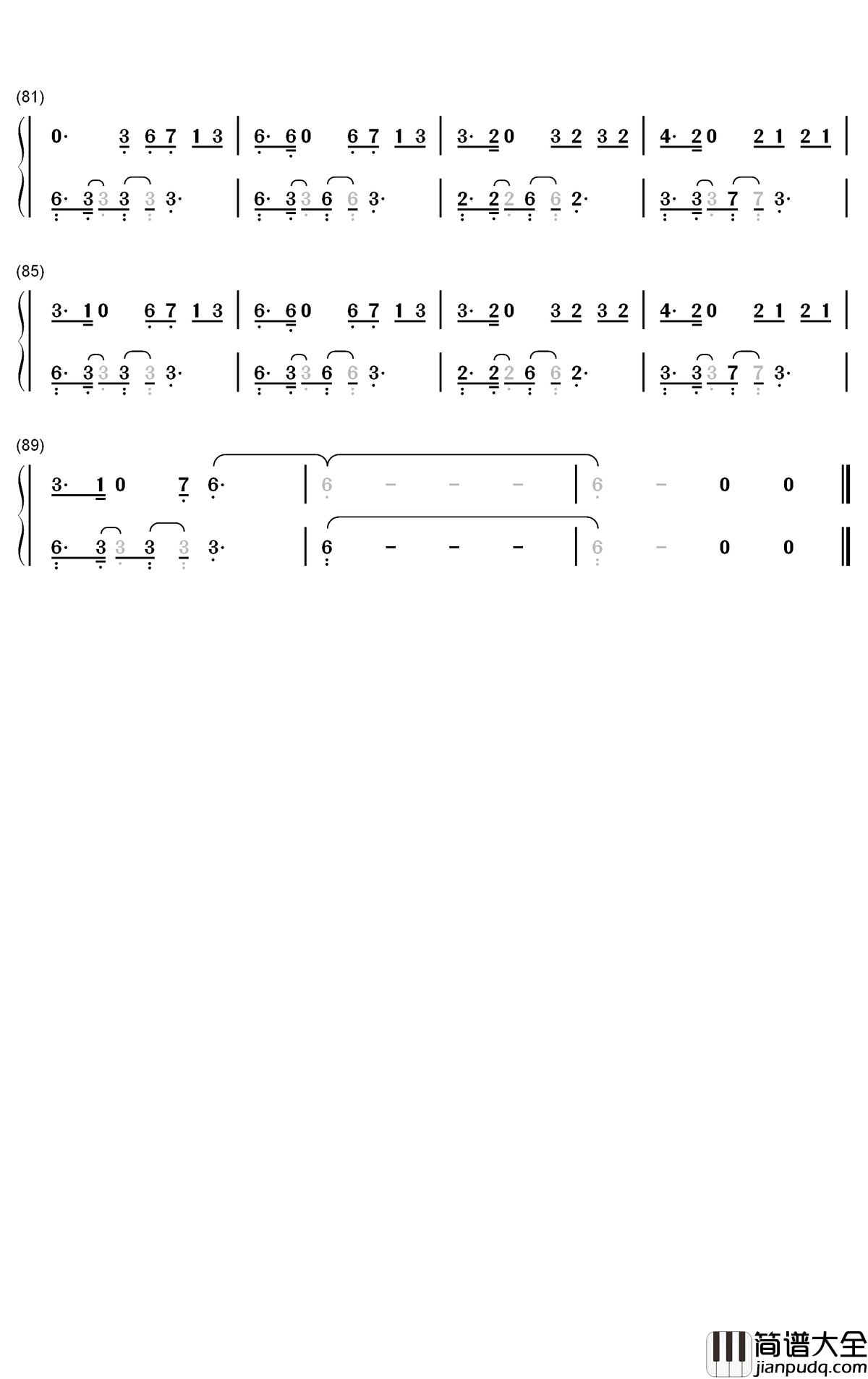 Take_You_Dancing钢琴简谱_数字双手_Jason_Derulo