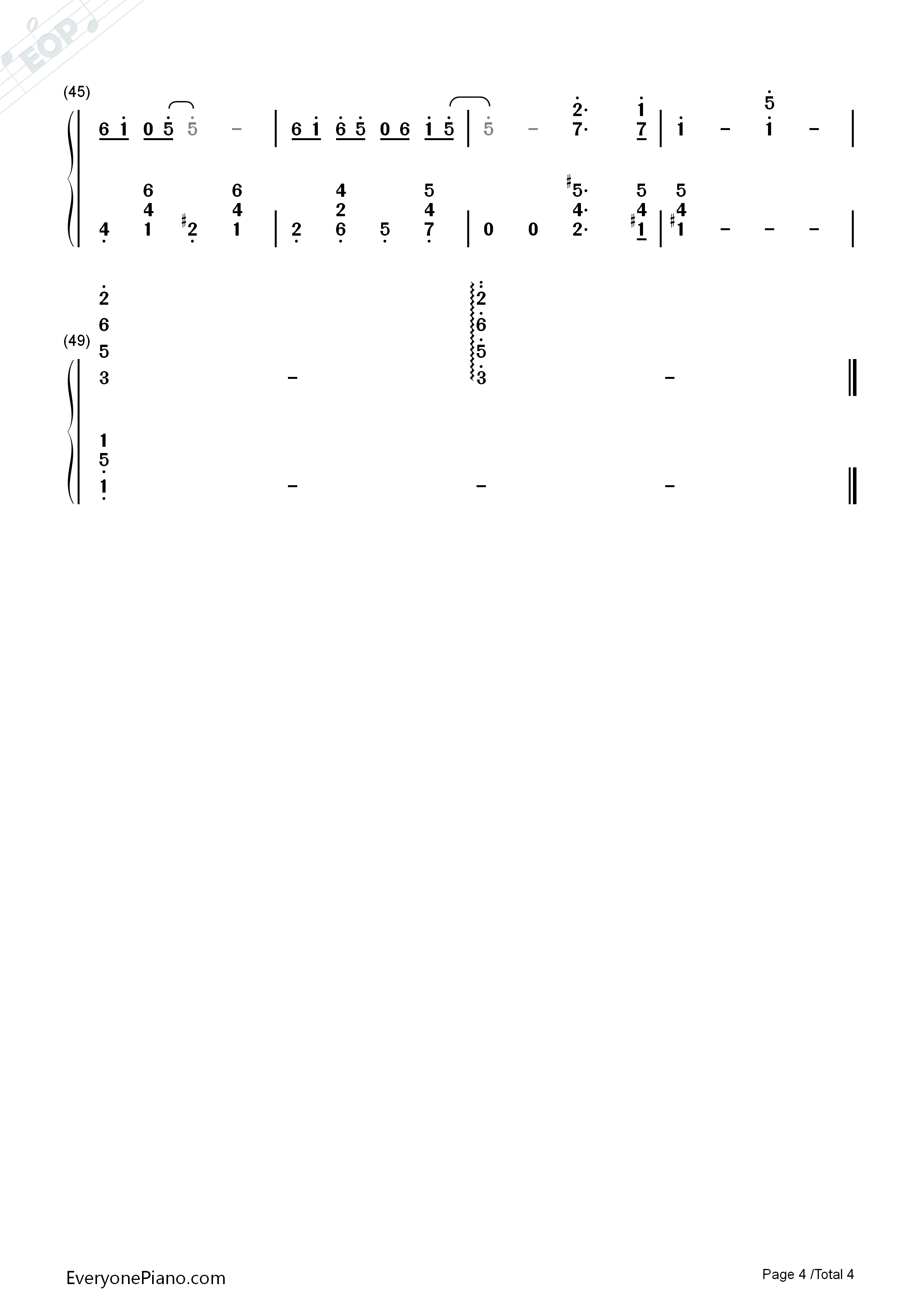 Close_To_You钢琴简谱_朋特乐队__The_Carpenters演唱
