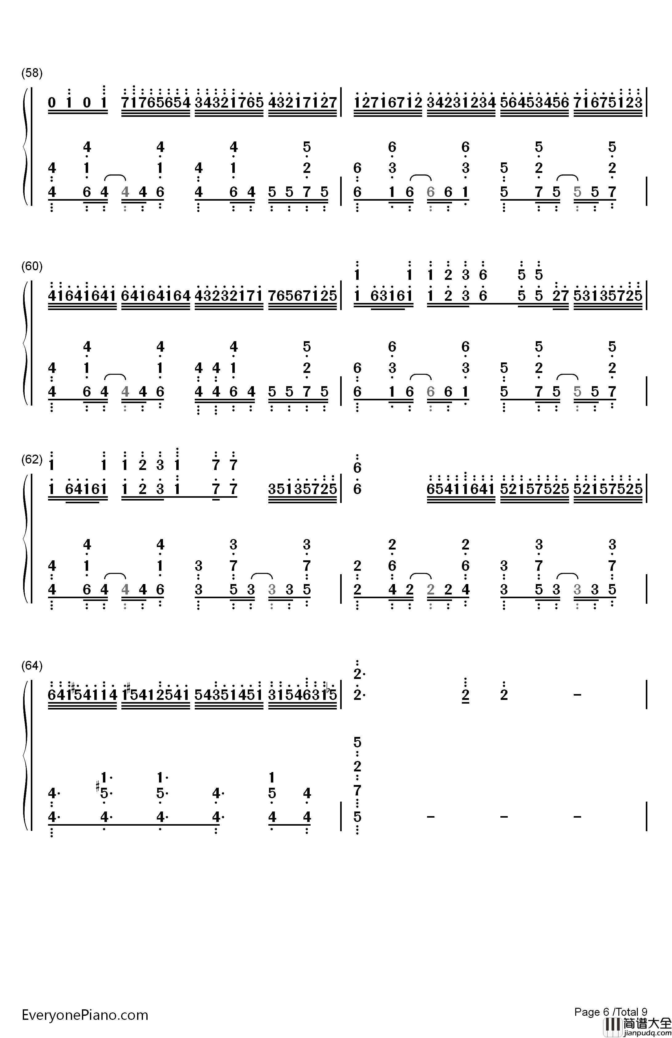 三色绘恋钢琴简谱_数字双手_Project_Lights