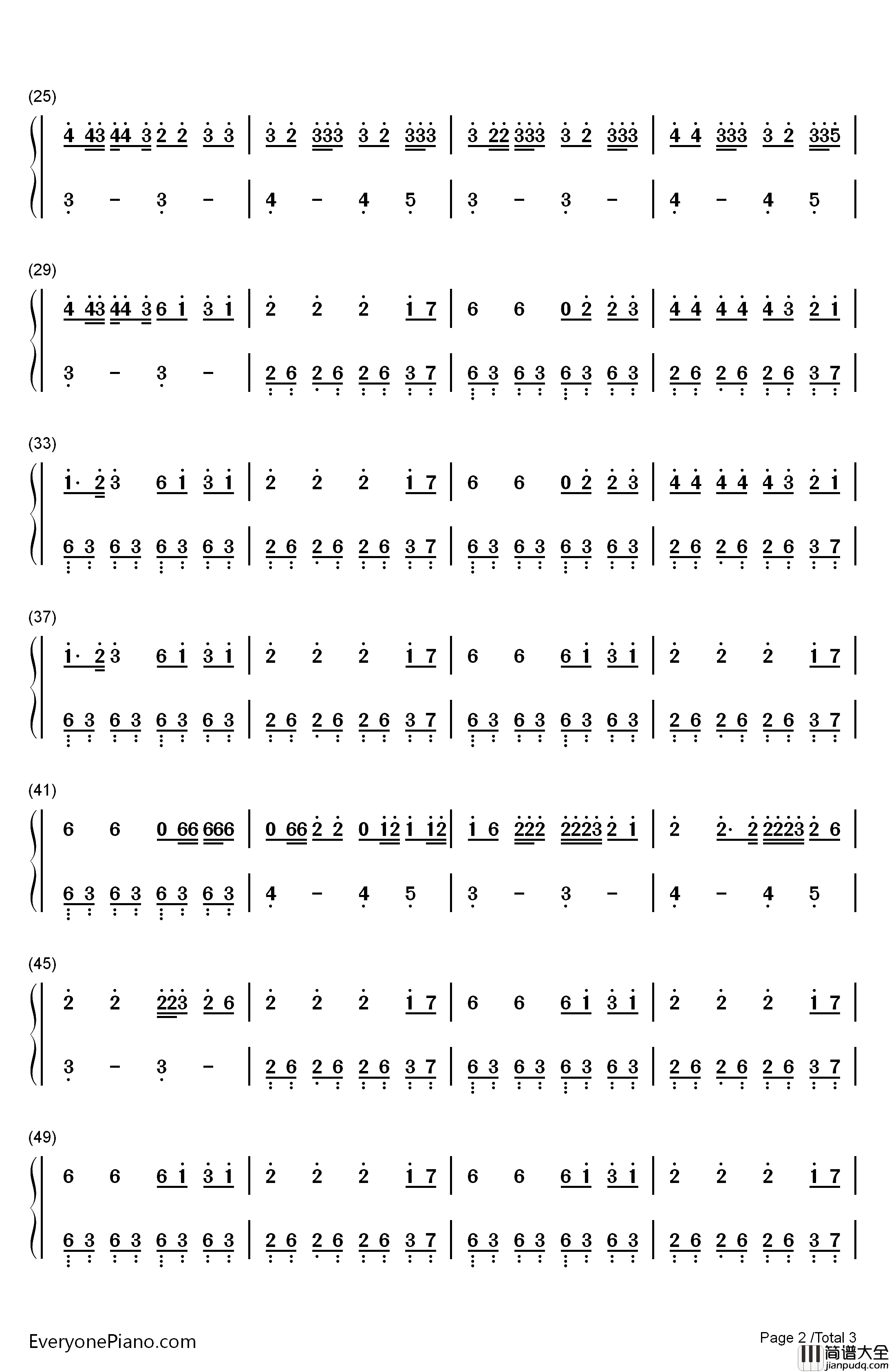 Loco_Contigo钢琴简谱_数字双手_DJ_Snake_J_Balvin_Tyga