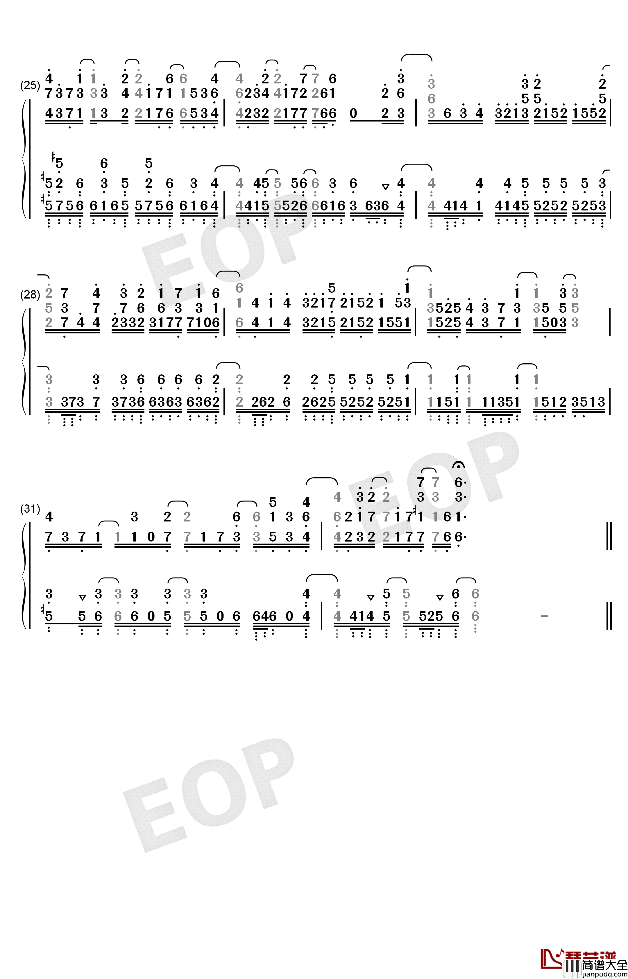 キヅアト钢琴简谱_数字双手_センチミリメンタル