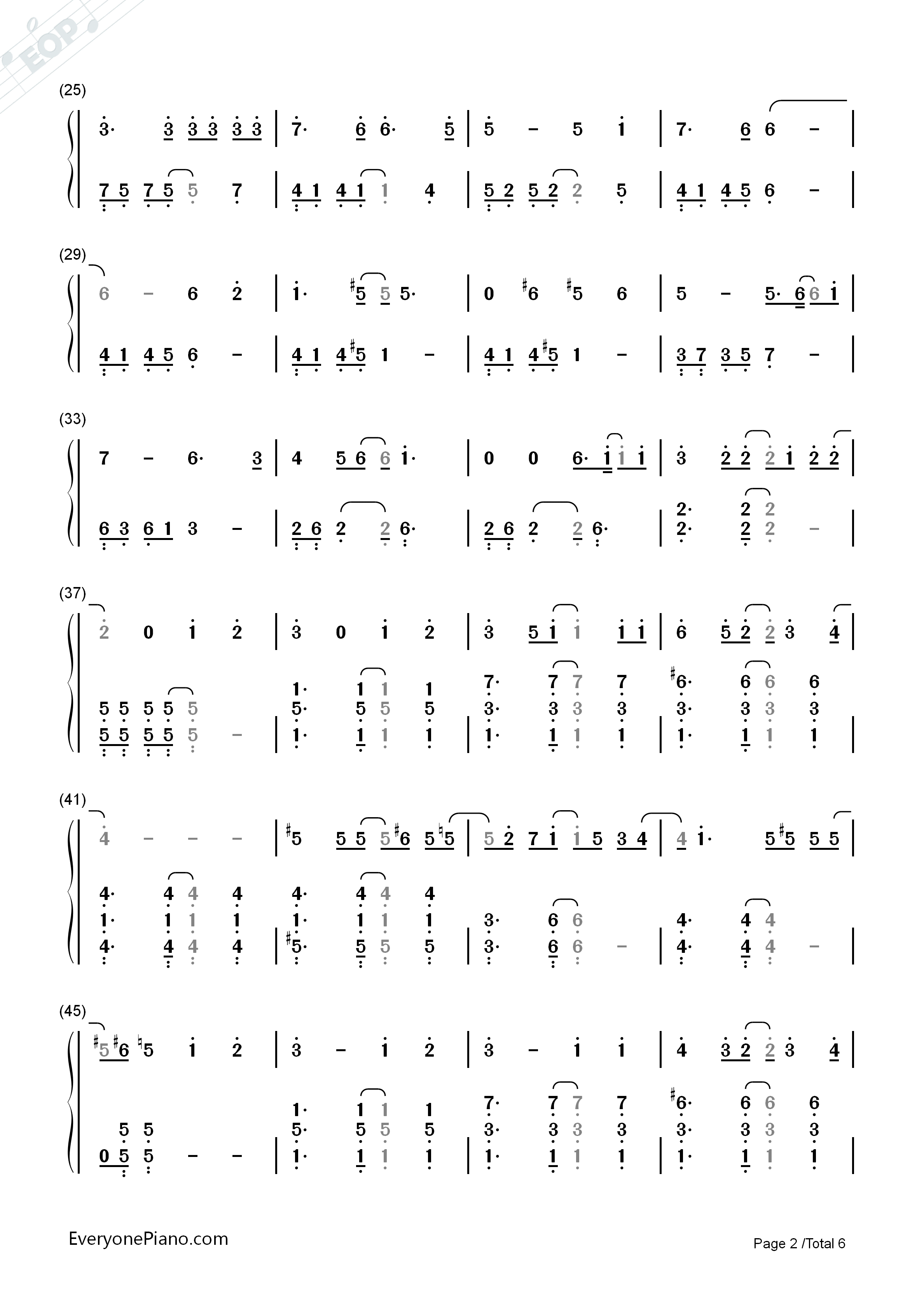 Last_Goodbye钢琴简谱_乐童音乐家演唱