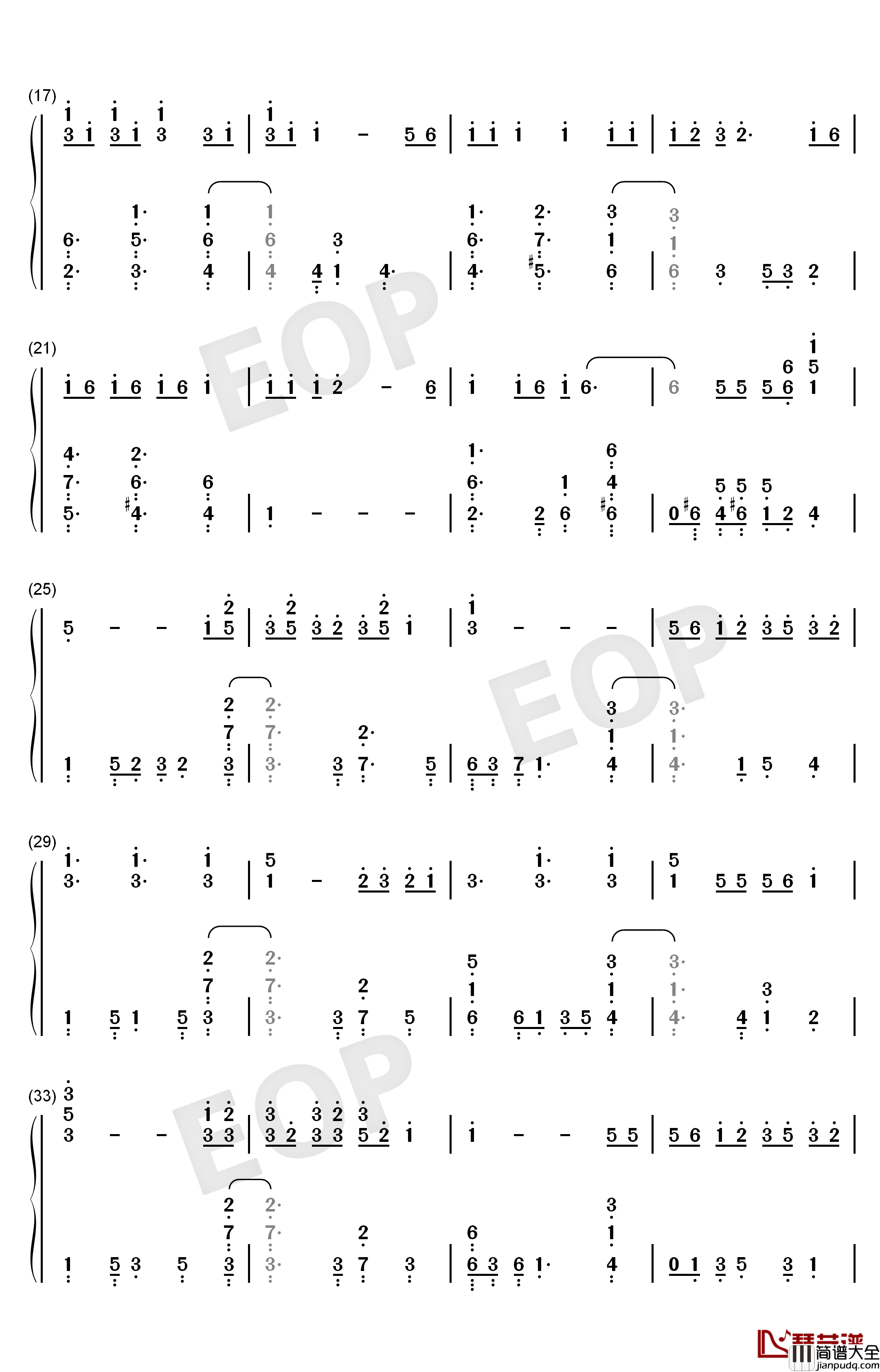 BBIBBI钢琴简谱_数字双手_IU_李知恩