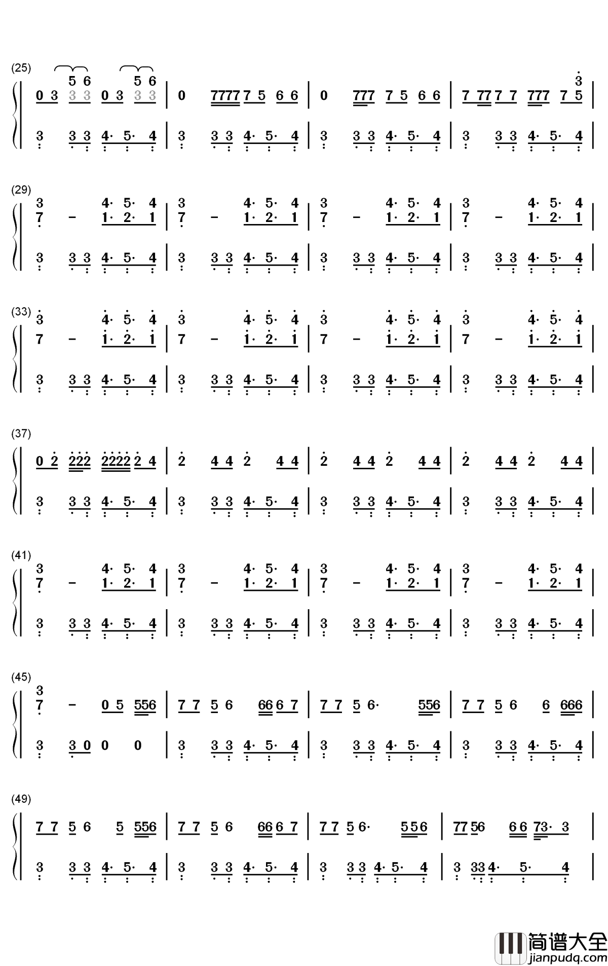 No_Manana钢琴简谱_数字双手_Black_Eyed_Peas_El_Alfa