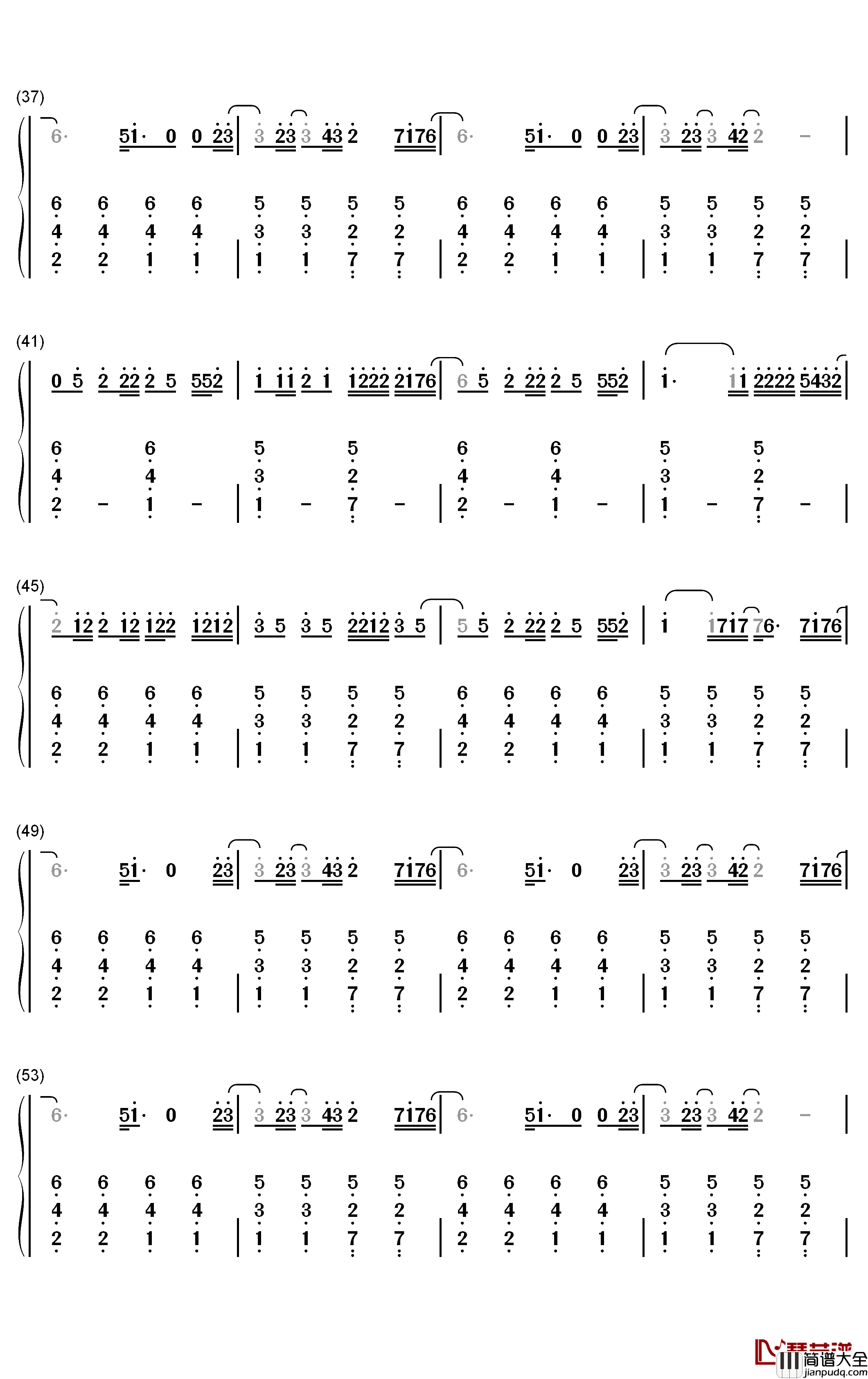 Past_Life钢琴简谱_数字双手_Trevor_Daniel_Selena_Gomez