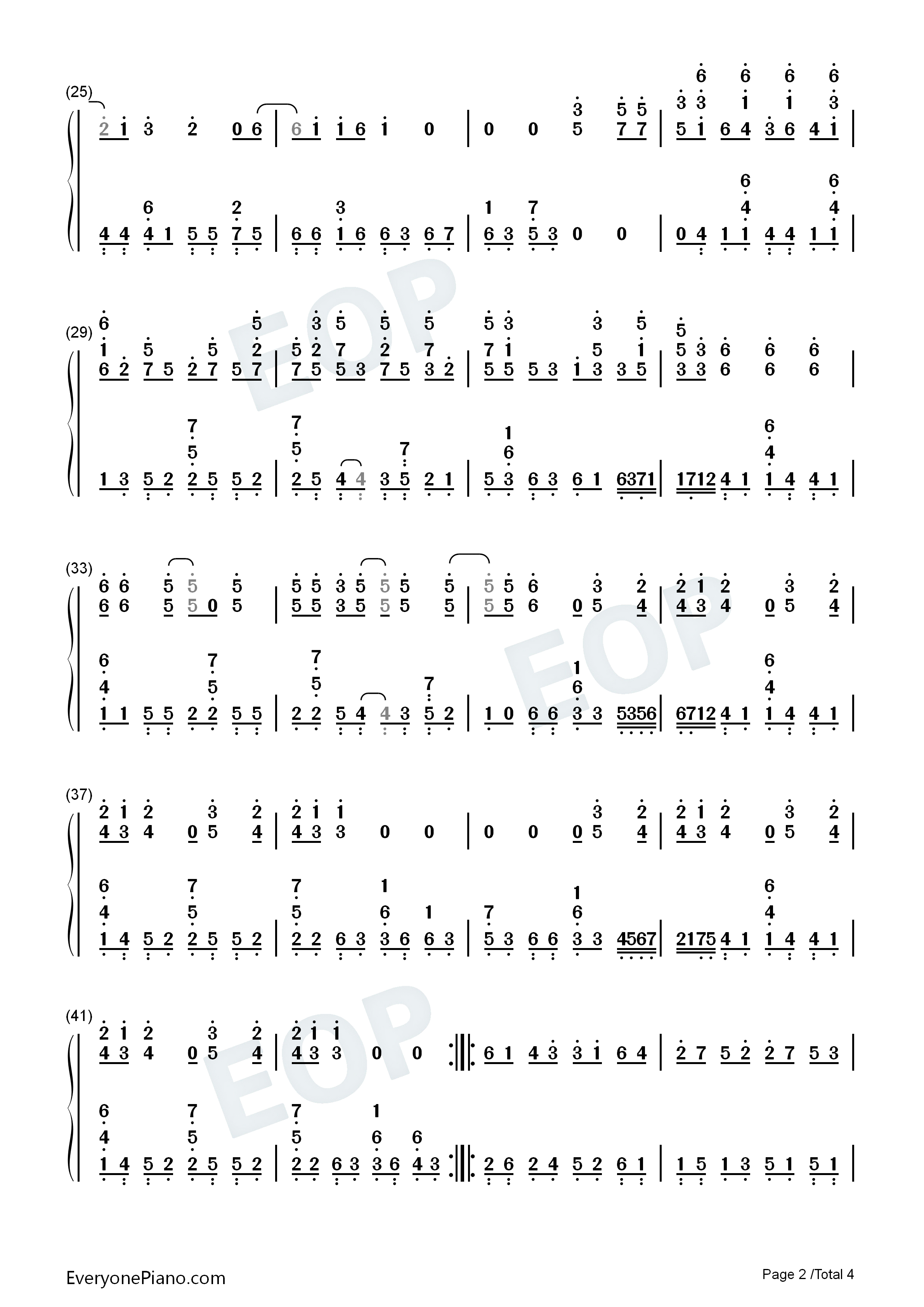 日不落钢琴简谱_蔡依林演唱