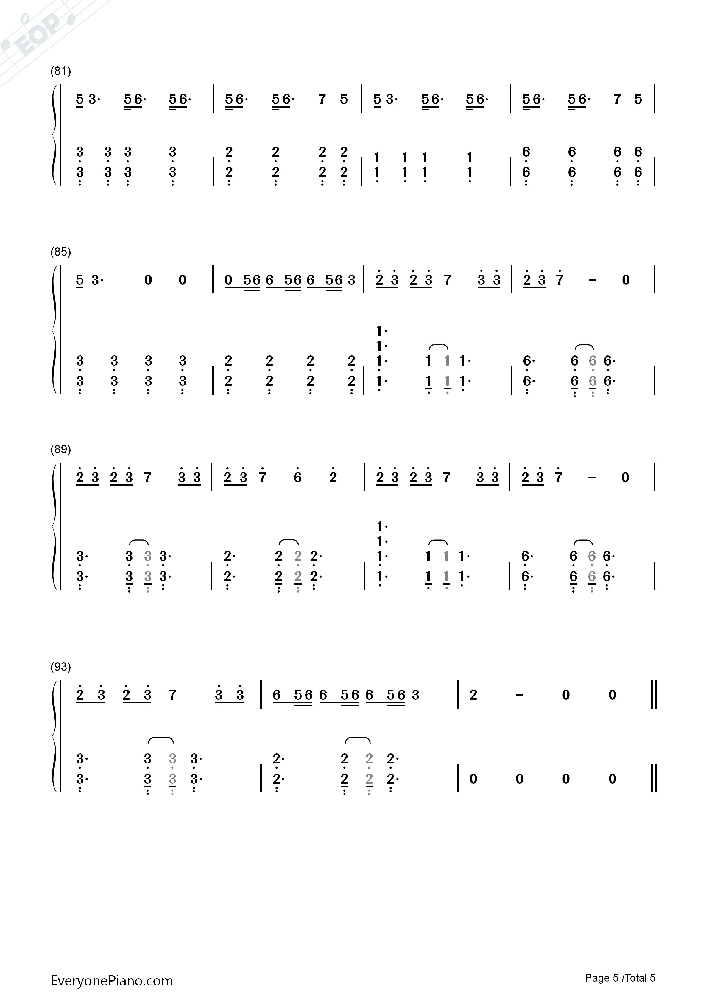 There_for_You钢琴简谱_Martin_Garrix演唱