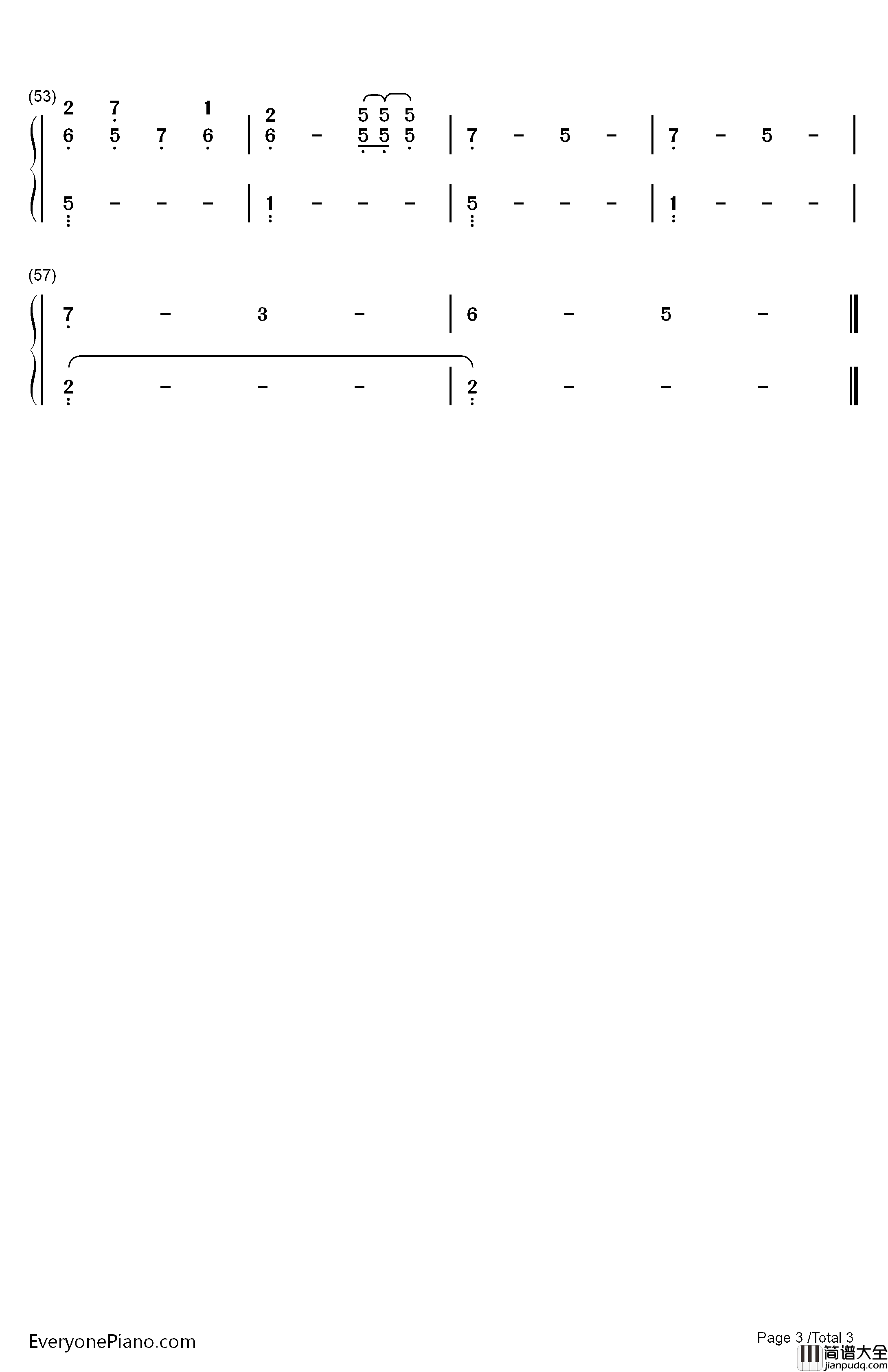 Attention钢琴简谱_数字双手_Joji