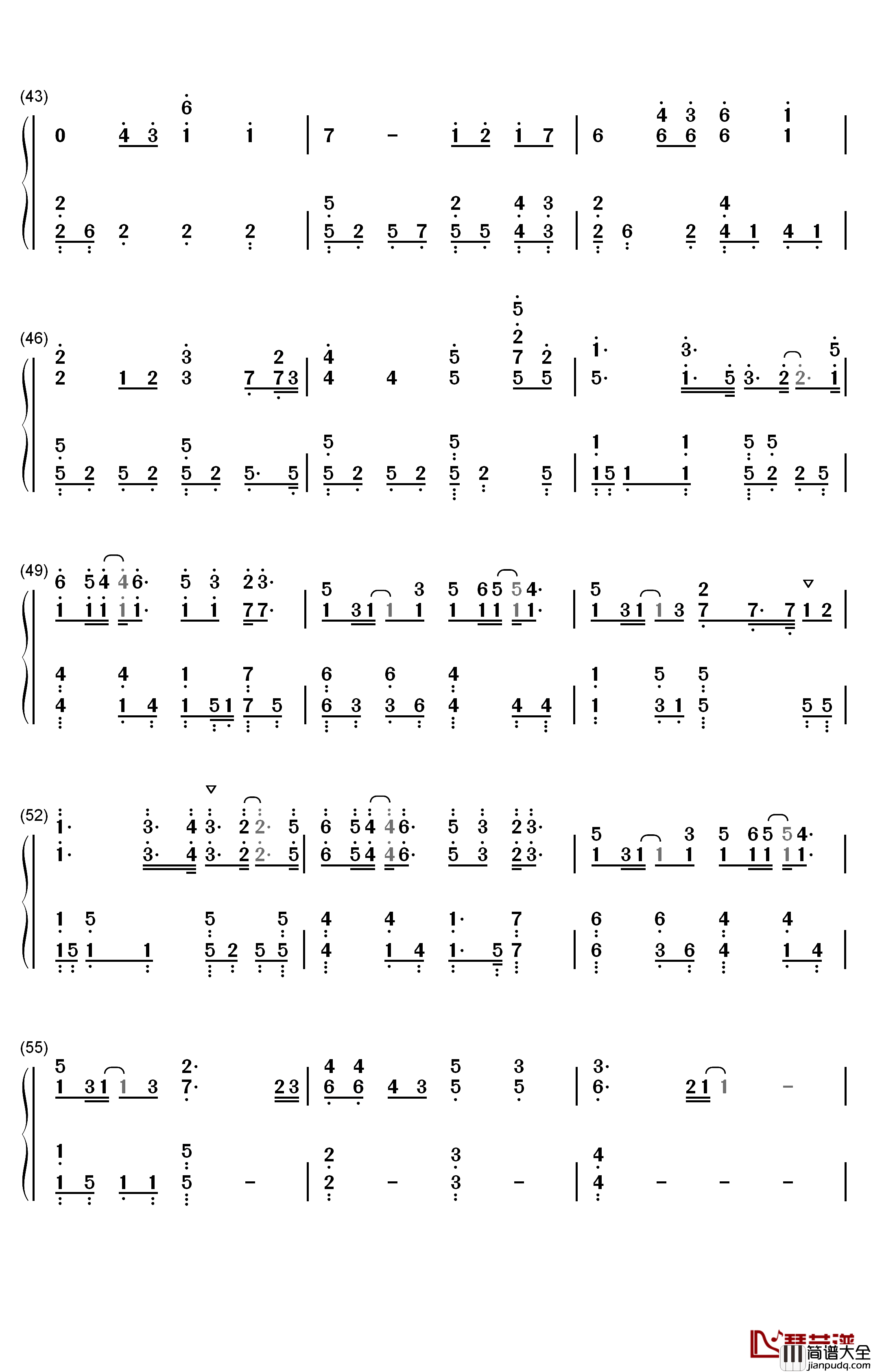 与火星的孩子对话钢琴简谱_数字双手_华晨宇