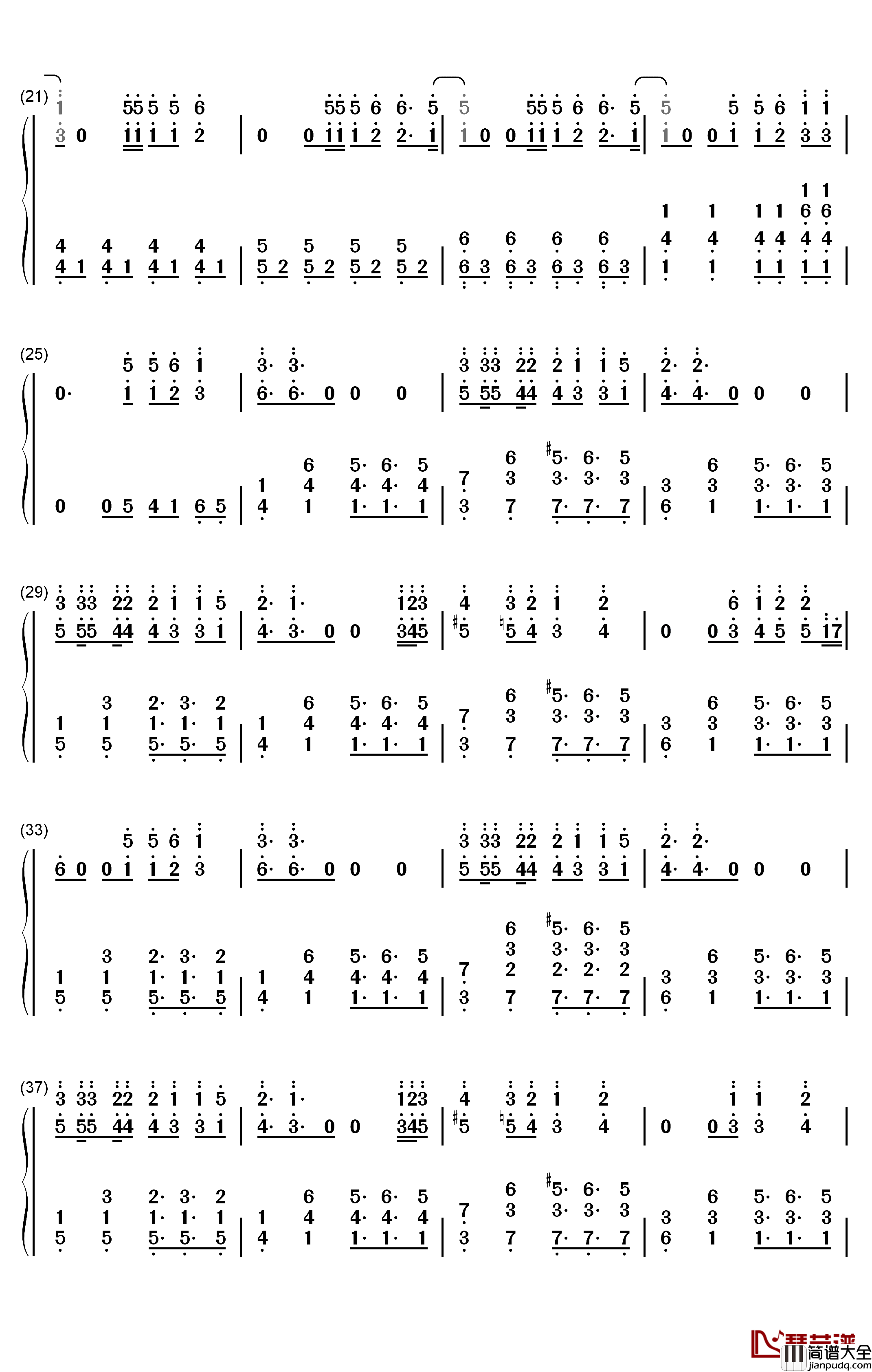 Feel_Special钢琴简谱_数字双手_TWICE