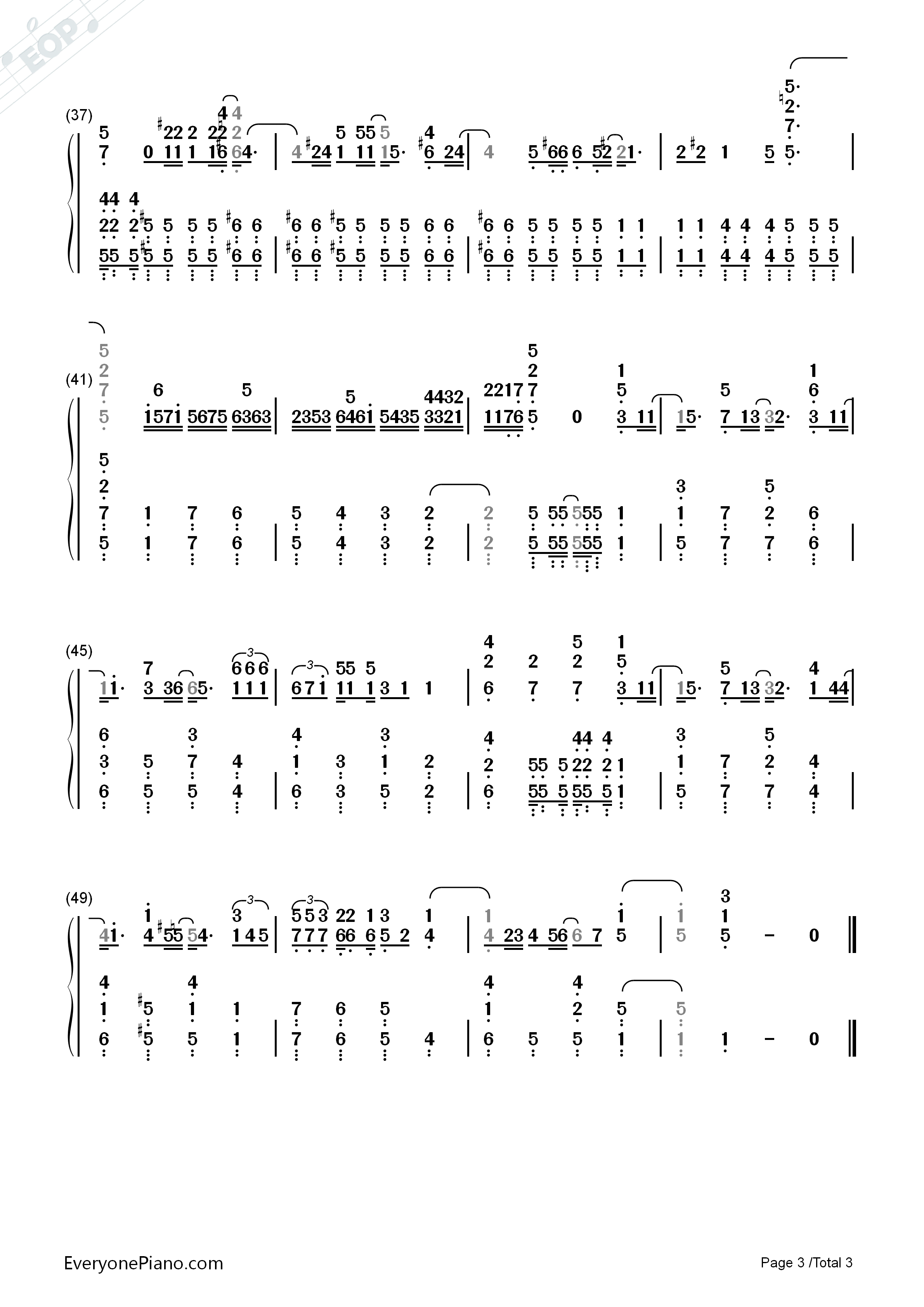 单车钢琴简谱_陈奕迅演唱