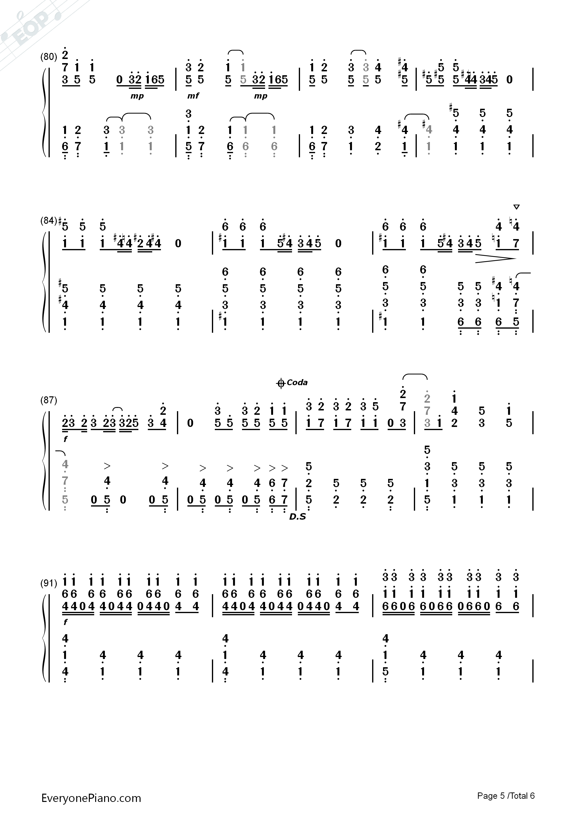 恋するフォーチュンクッキー（恋爱的幸运饼干）钢琴简谱_AKB48演唱