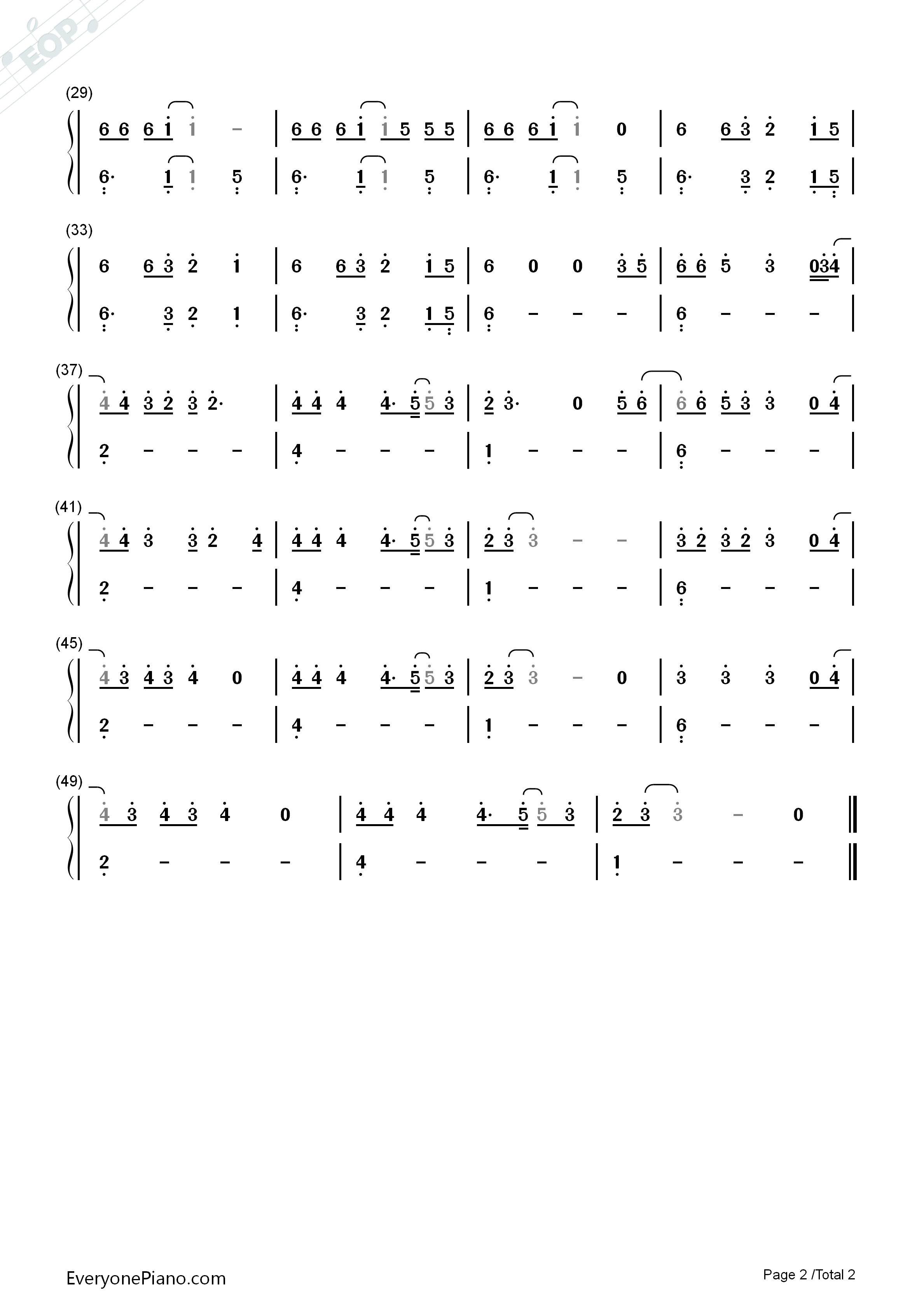 Rain_Over_Me钢琴简谱_Pitbull演唱