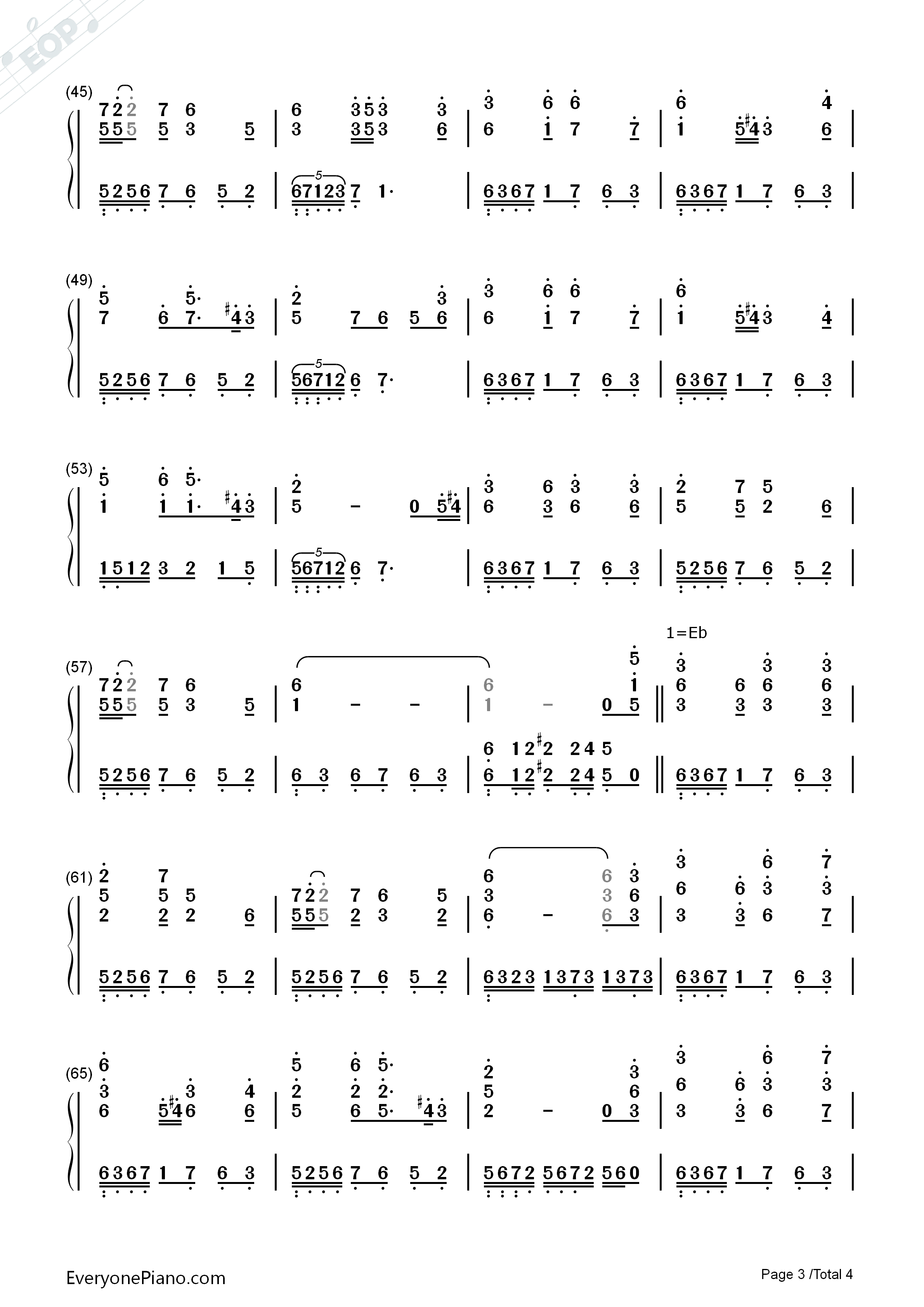 史班赛山钢琴简谱_未知演唱