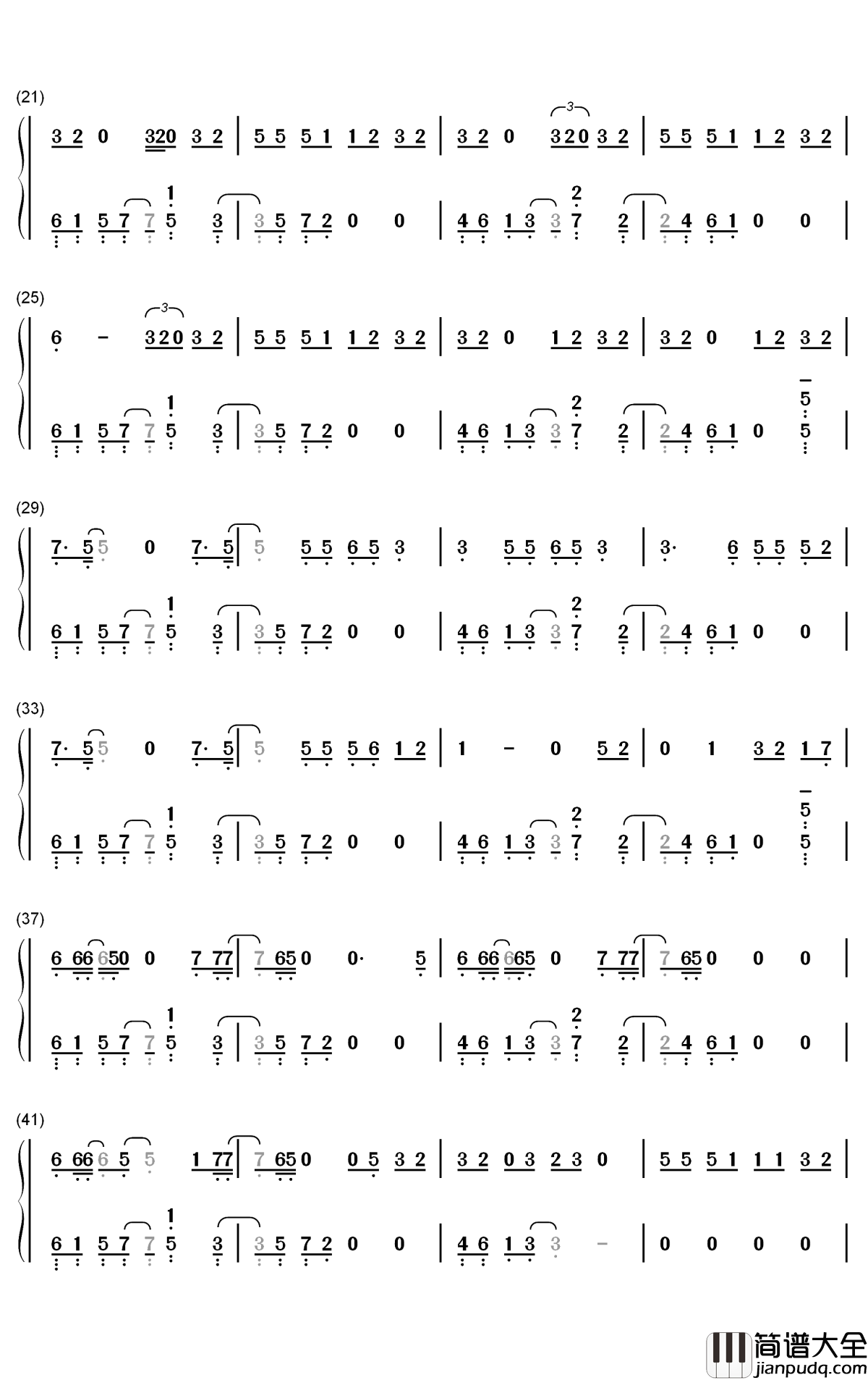 Positions钢琴简谱_数字双手_Ariana_Grande