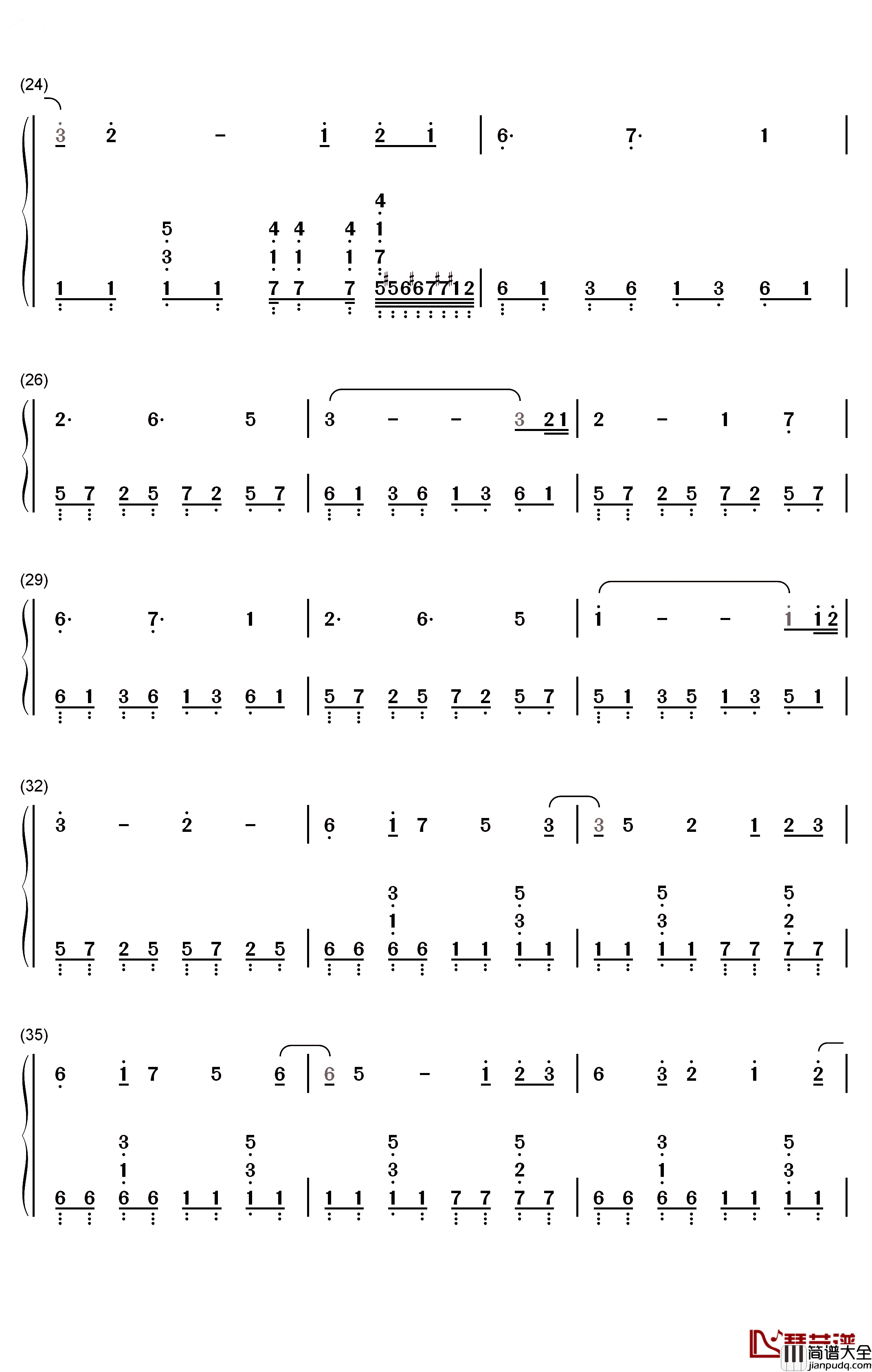 Neon钢琴简谱_数字双手_猎豹移动公司
