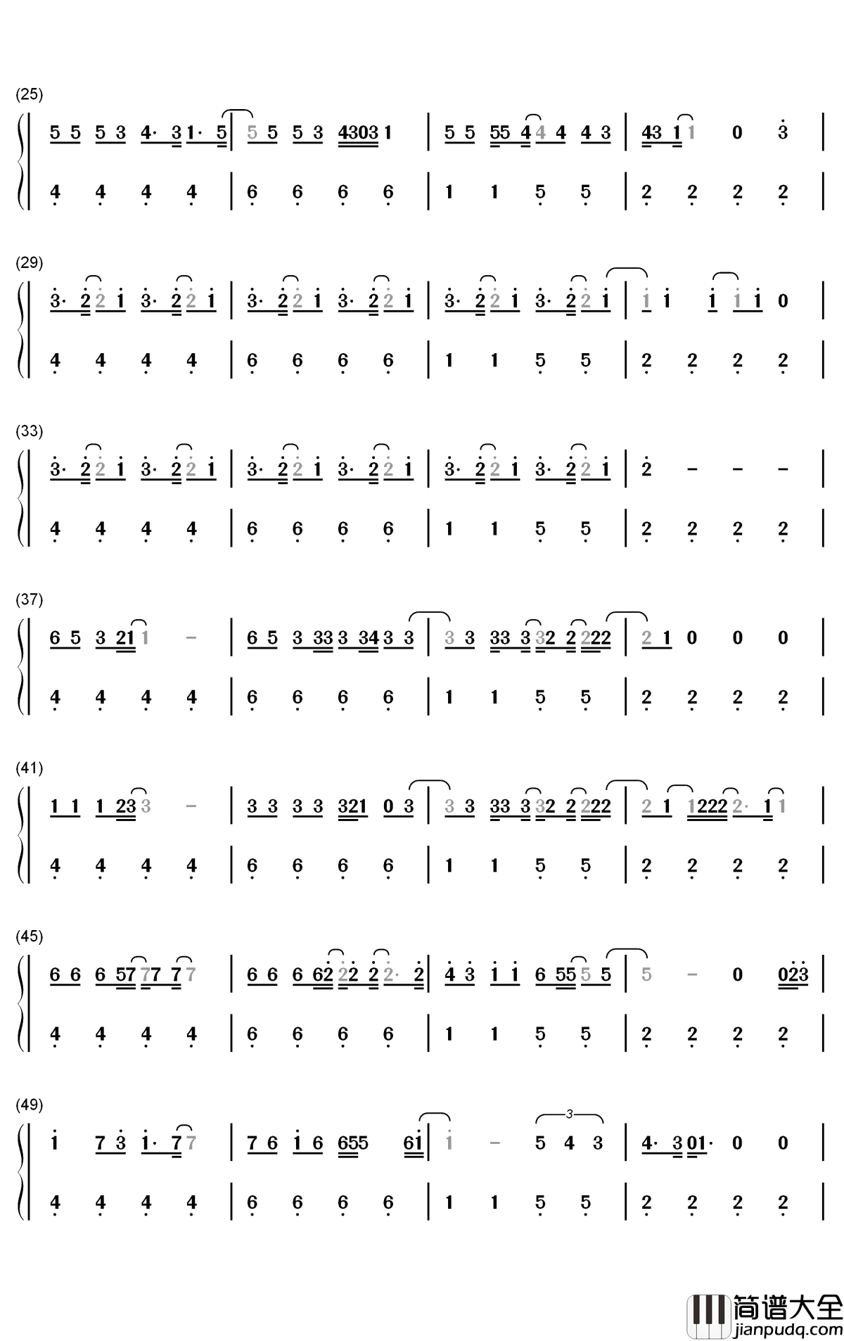Delete_Forever钢琴简谱_Grimes歌曲_数字双手曲谱