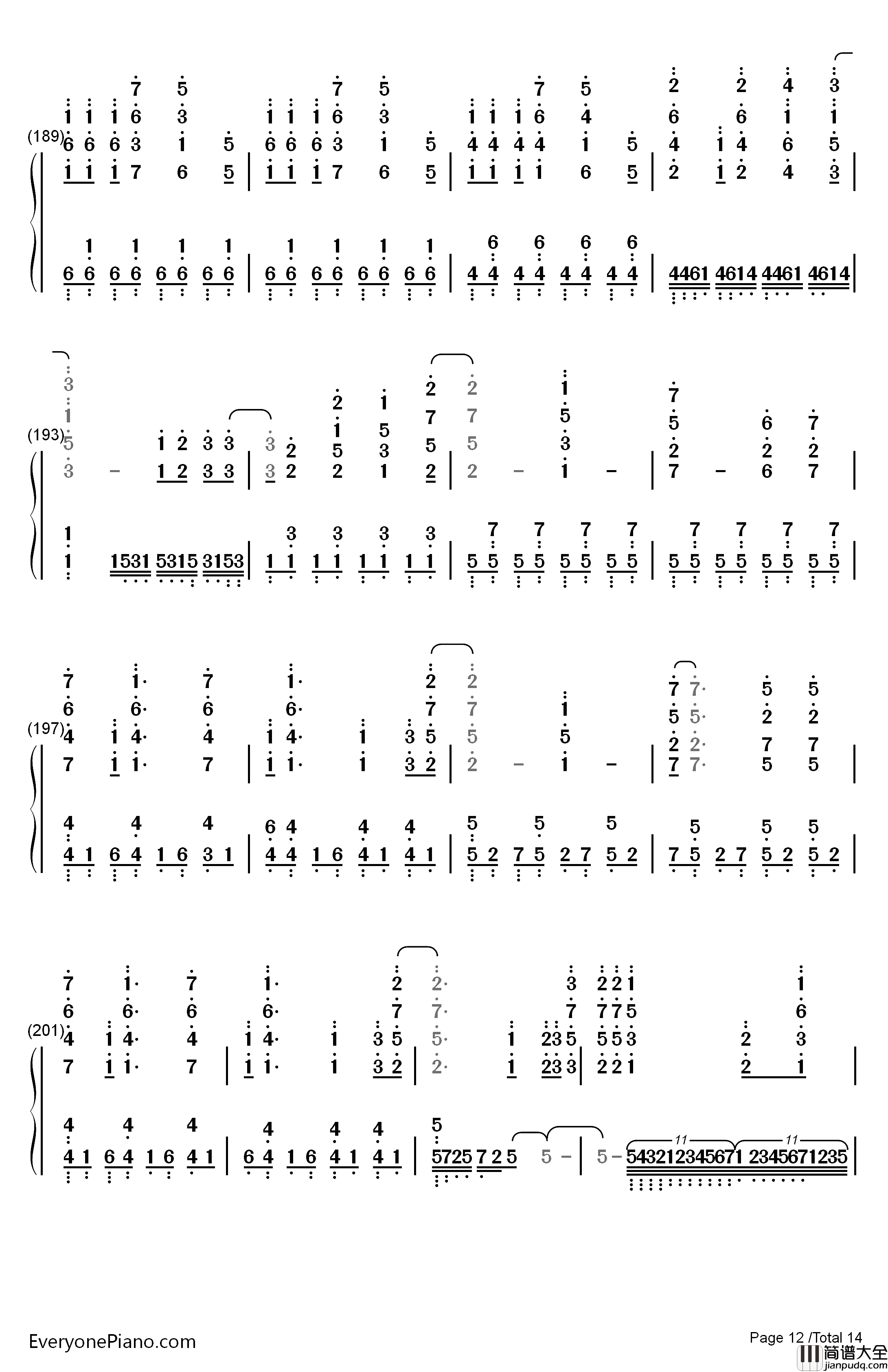 Neo钢琴简谱_数字双手_Roselia
