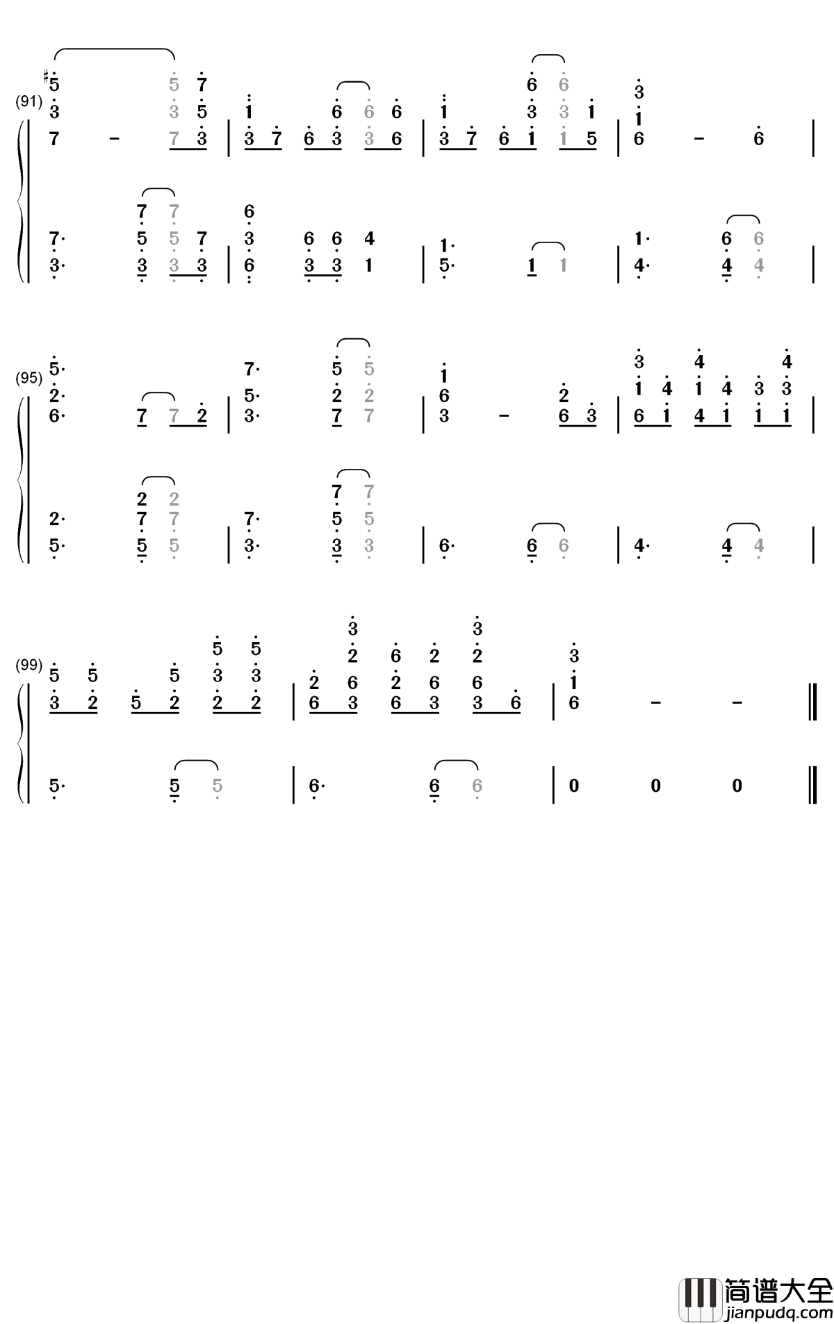 Tasogare_Nyanko钢琴简谱_前田雄吾歌曲_数字双手曲谱