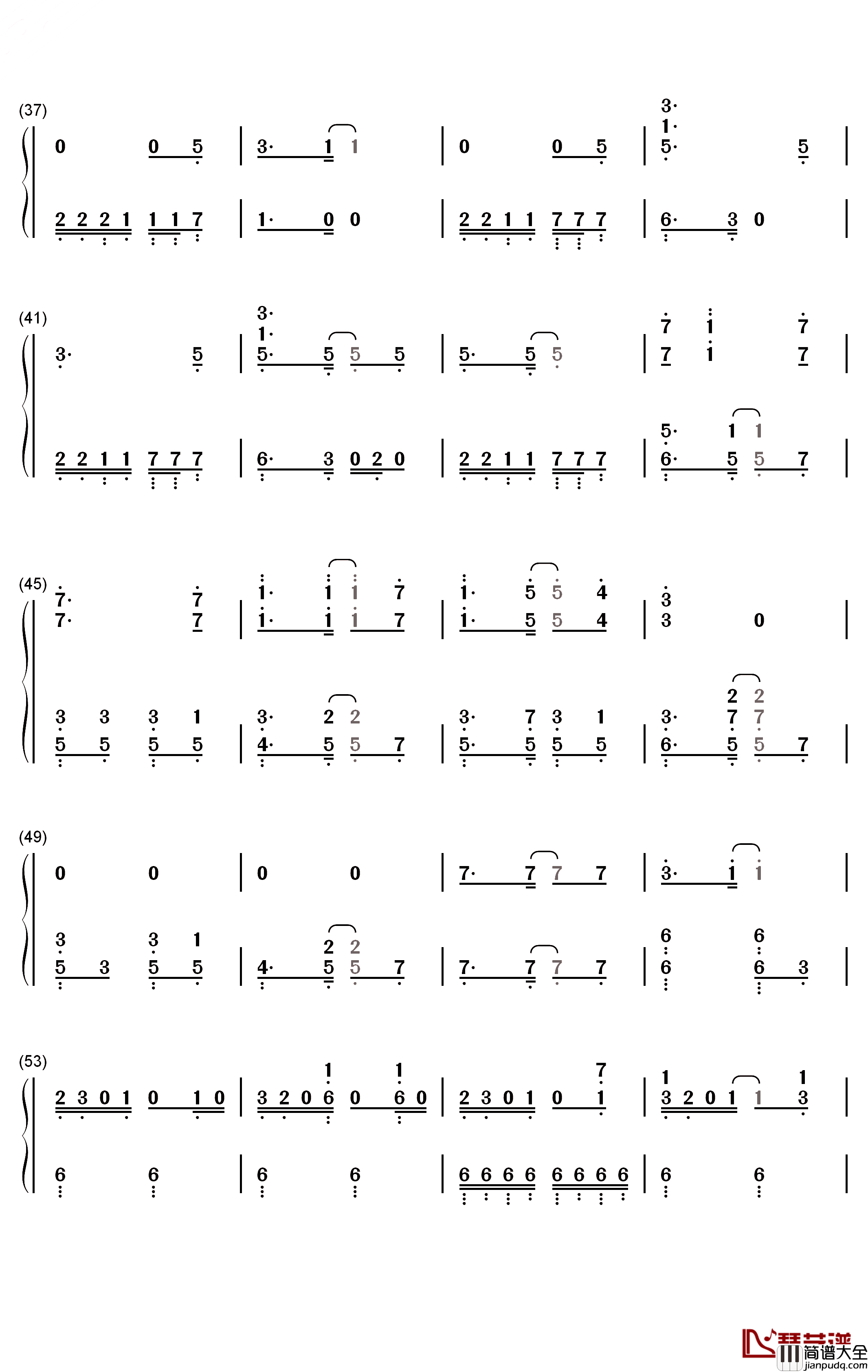 Fantastic_Magic钢琴简谱_数字双手_TK_from_凛として时雨