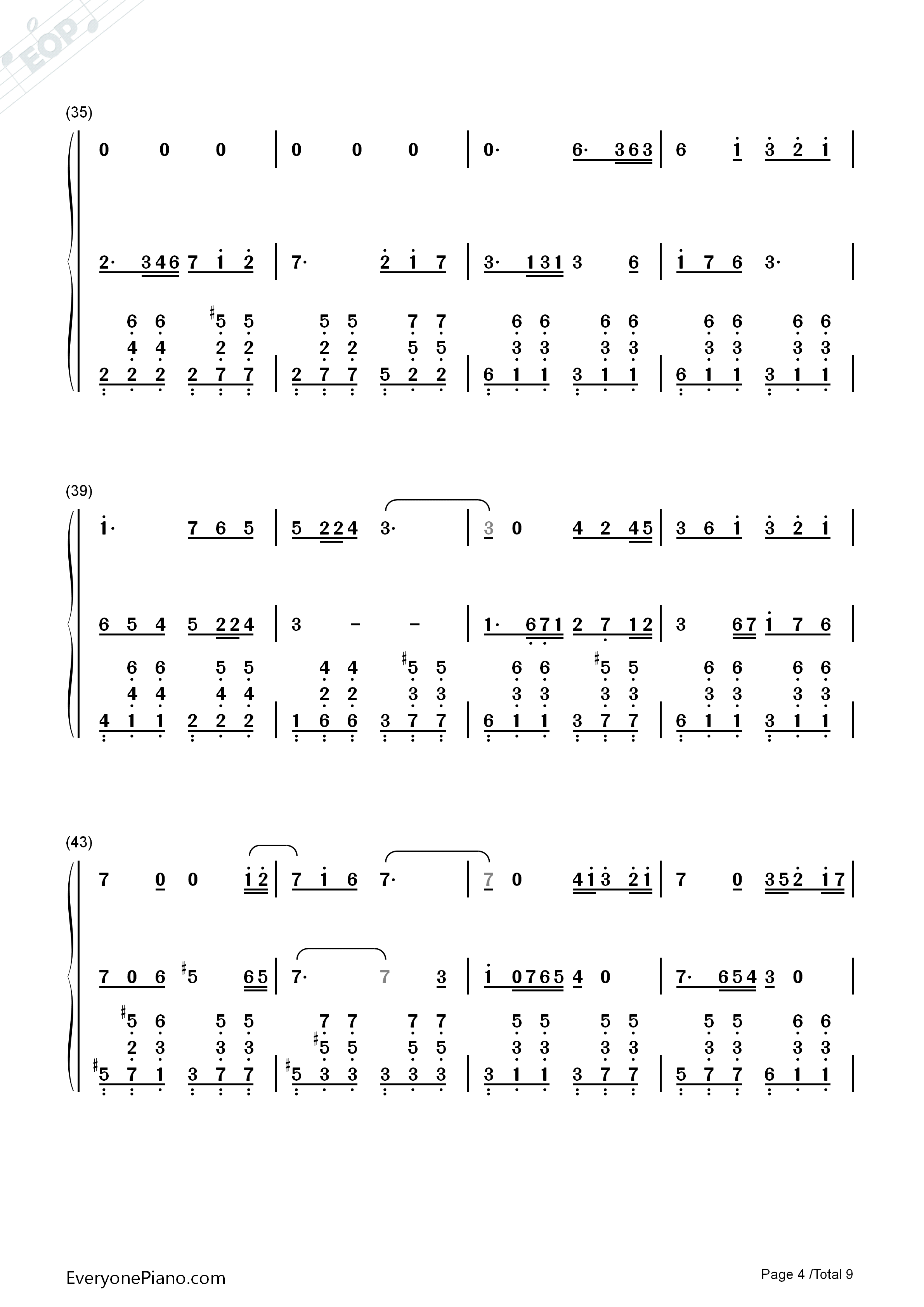 春天的芭蕾钢琴简谱_常思思演唱