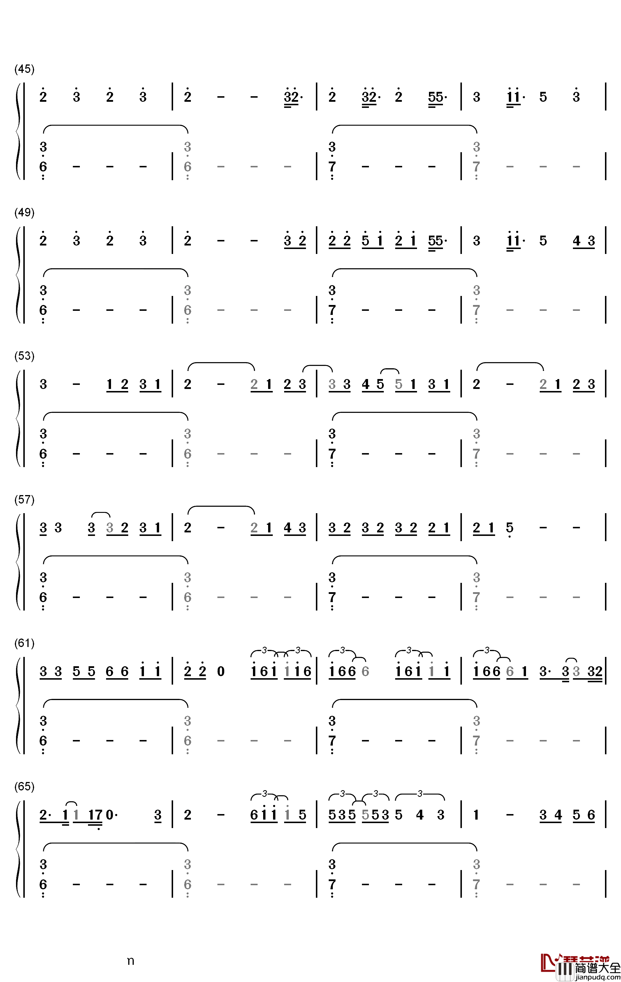 Yummy钢琴简谱_数字双手_Justin_Bieber