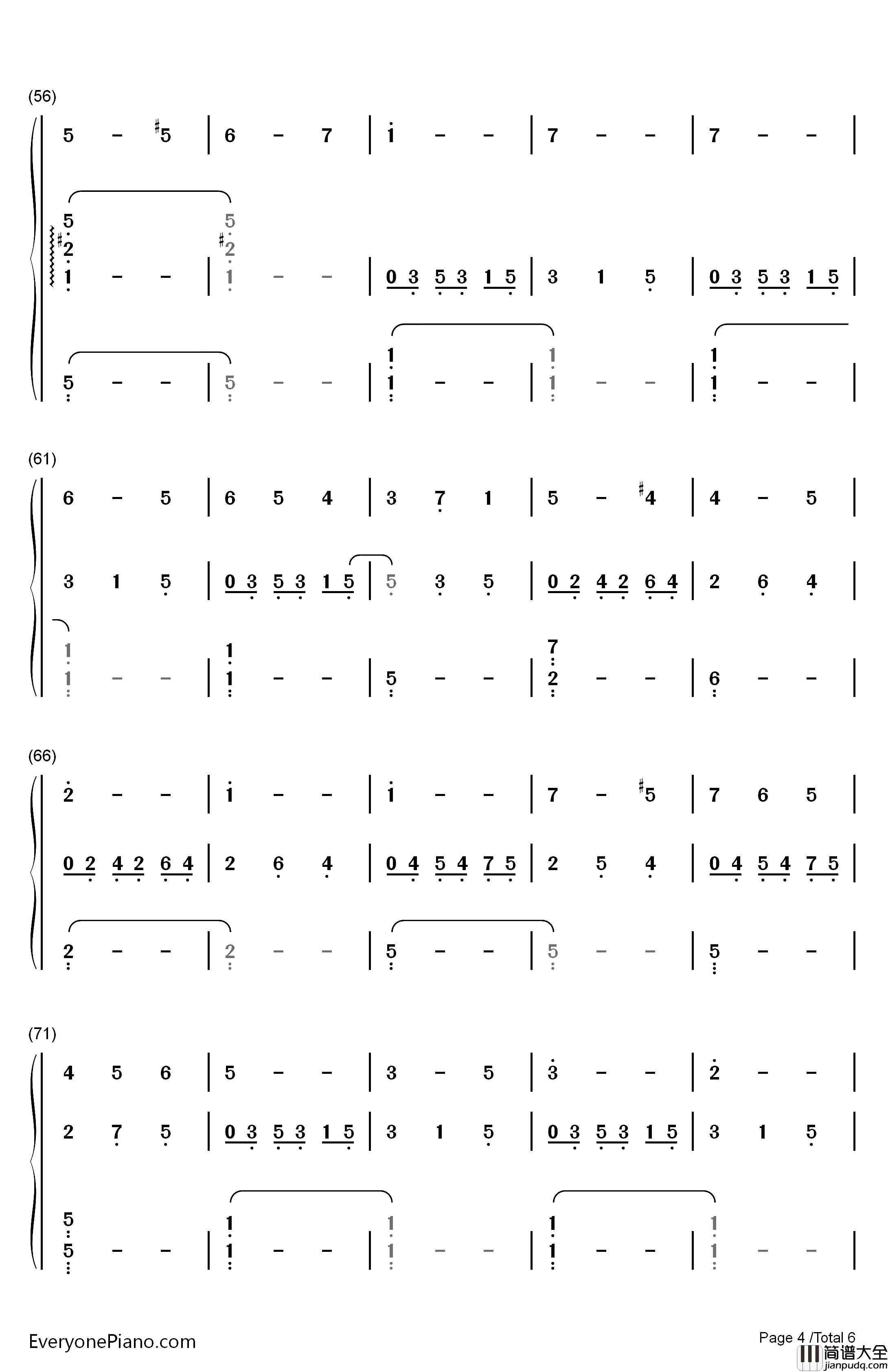 Angels_Serenade钢琴简谱_数字双手_Gaetano_Braga