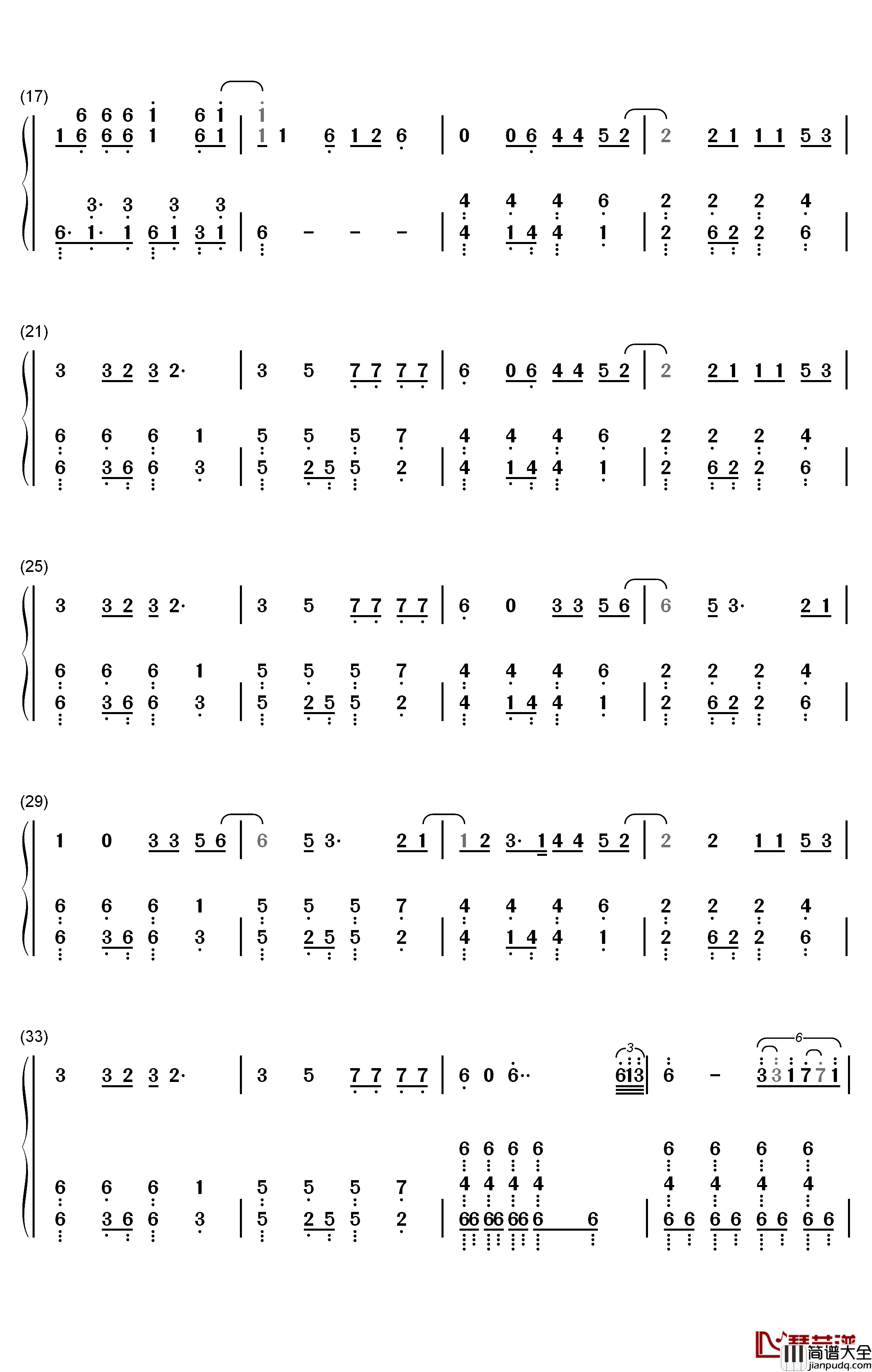 Torn钢琴简谱_数字双手_Ava_Max