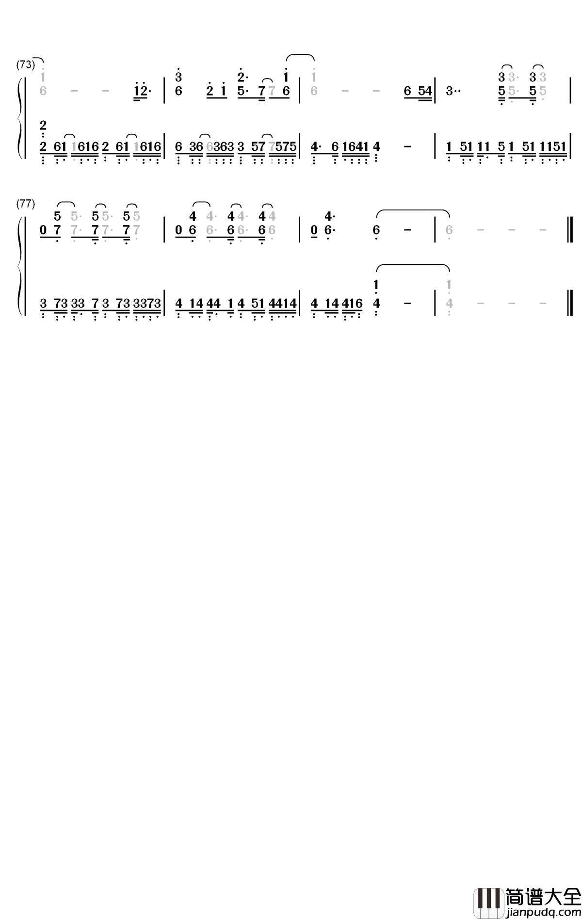 Someday_or_One_Day钢琴简谱_数字双手_孙盛希